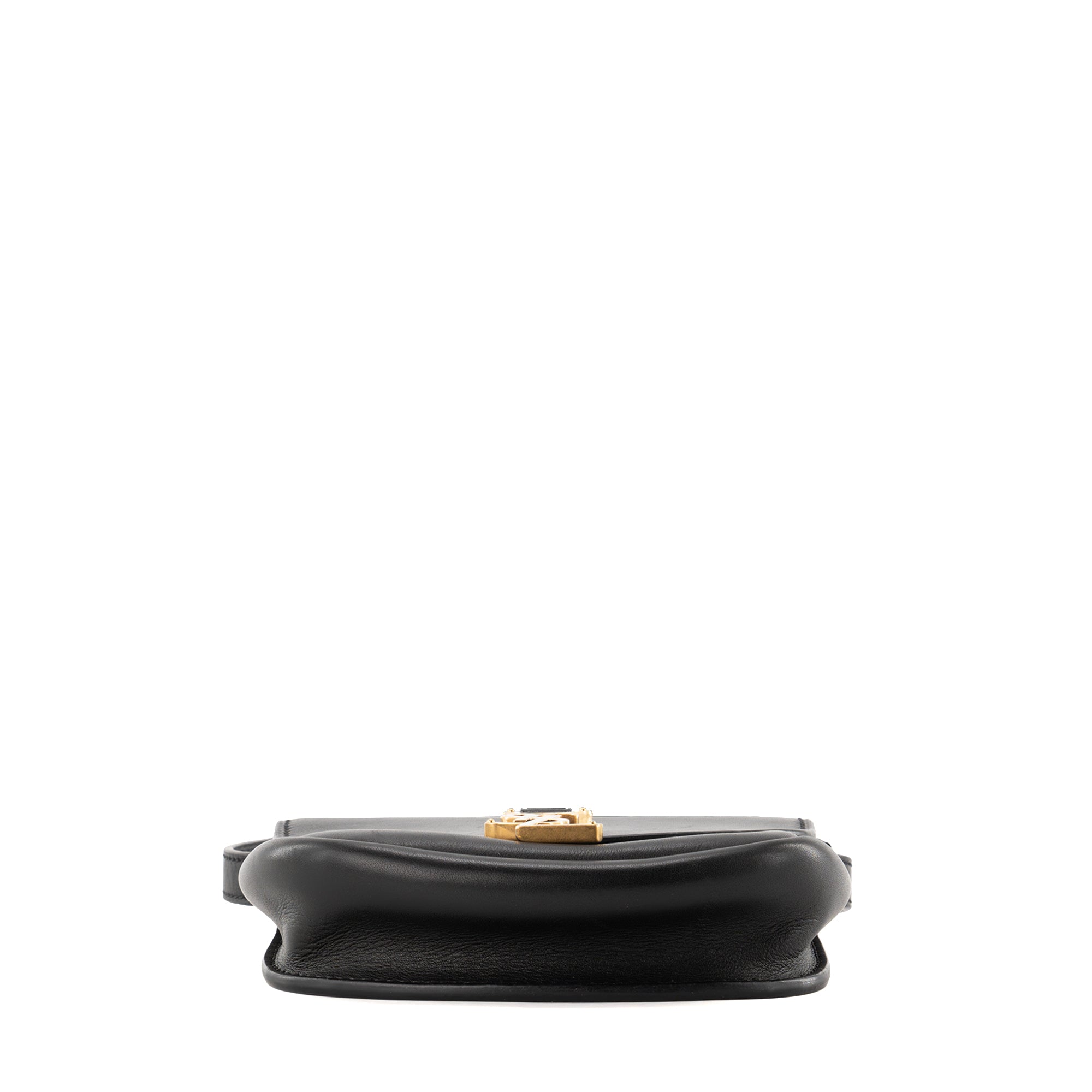 SAINT LAURENT - Sac à bandoulière Kaia mini Saint Laurent en cuir lisse noir