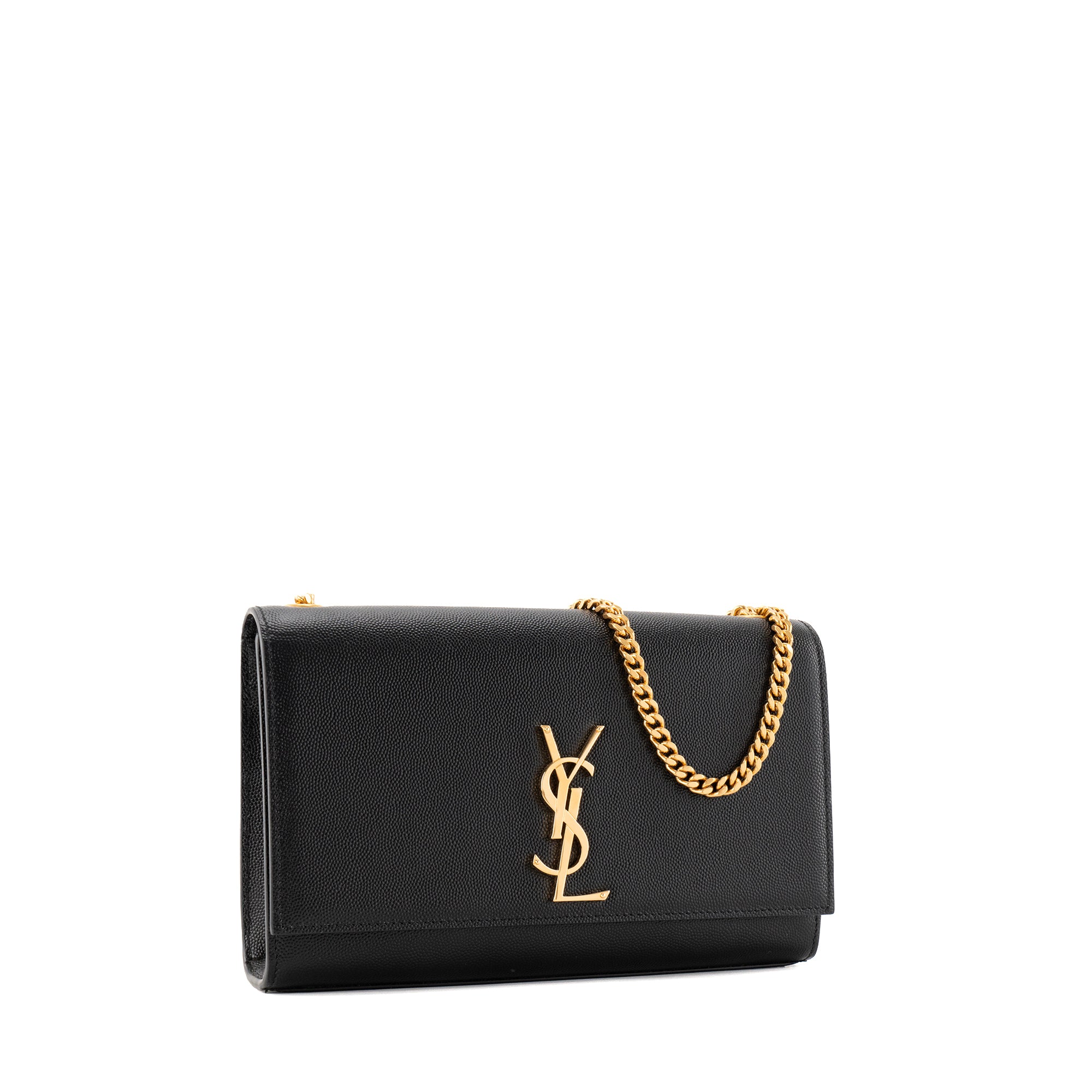 SAINT LAURENT - Sac à bandoulière Kate Saint Laurent en cuir grainé noir