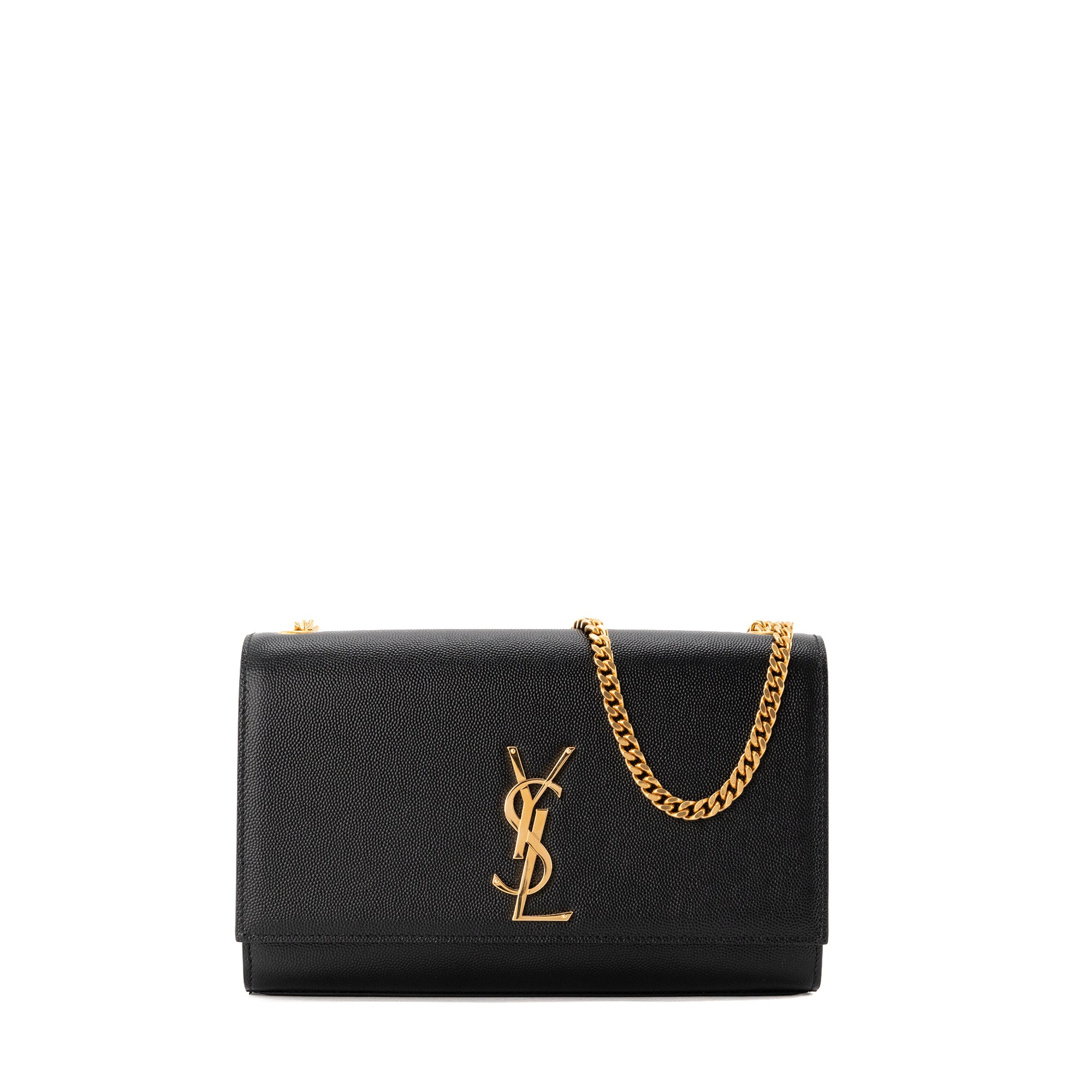 SAINT LAURENT - Sac à bandoulière Kate Saint Laurent en cuir grainé noir