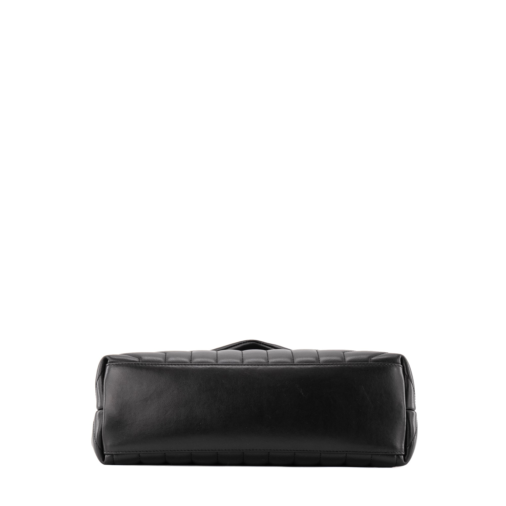 SAINT LAURENT - Sac à bandoulière Loulou Medium Saint Laurent en cuir noir