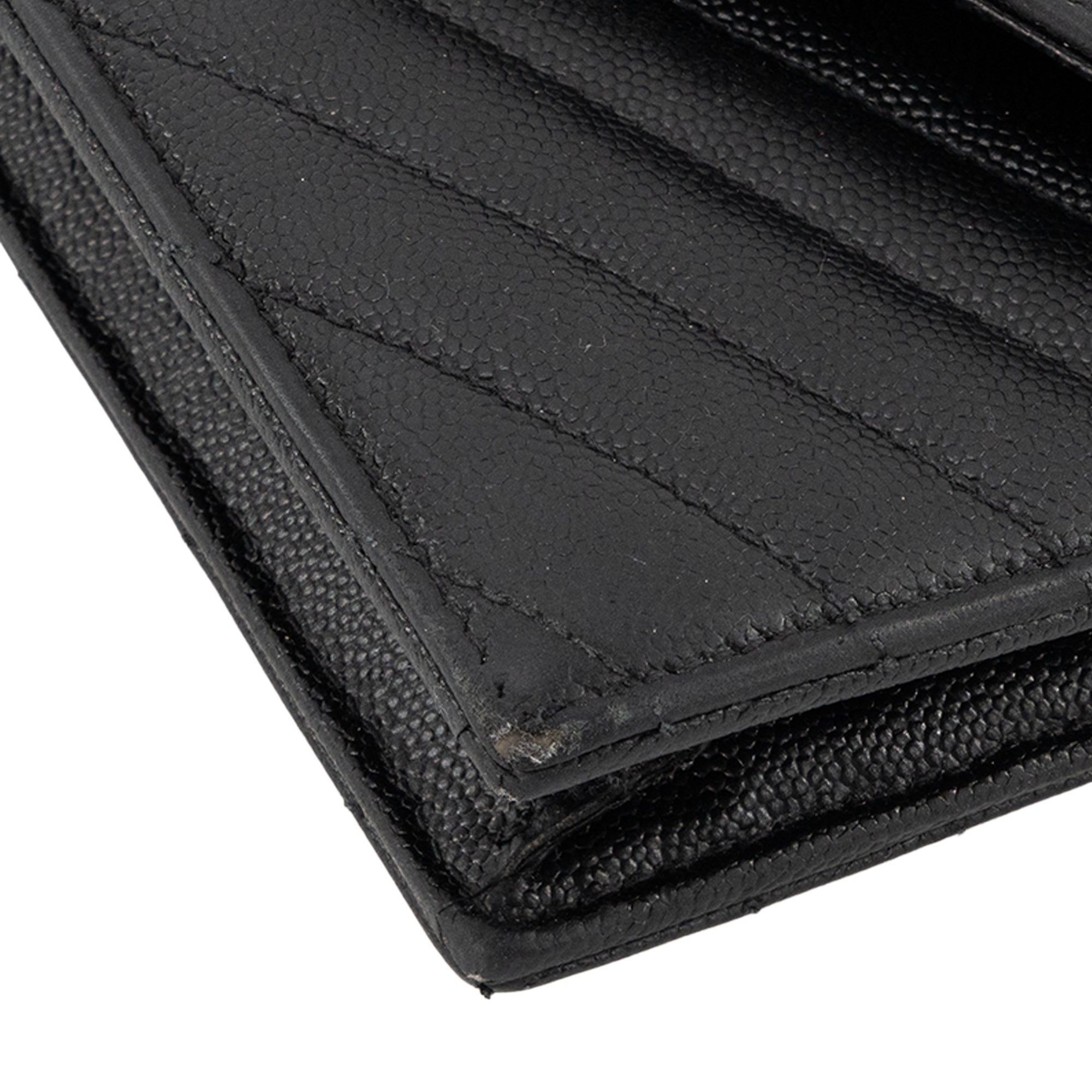 SAINT LAURENT - Sac à bandoulière Enveloppe Chain Wallet Cassandre Saint Laurent en cuir grainé noir