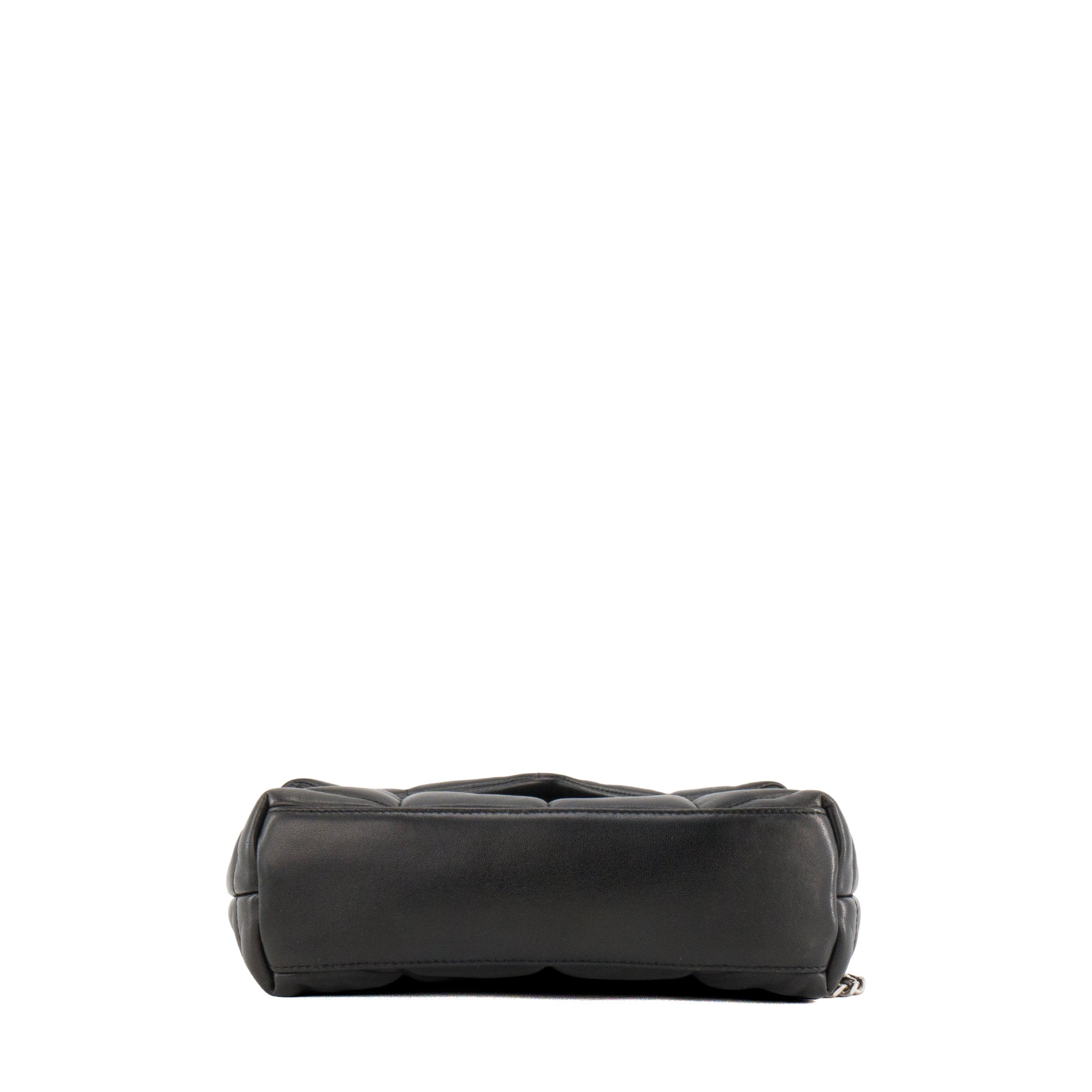 SAINT LAURENT - Sac à bandoulière Loulou Puffer Toy Saint Laurent en cuir lisse noir