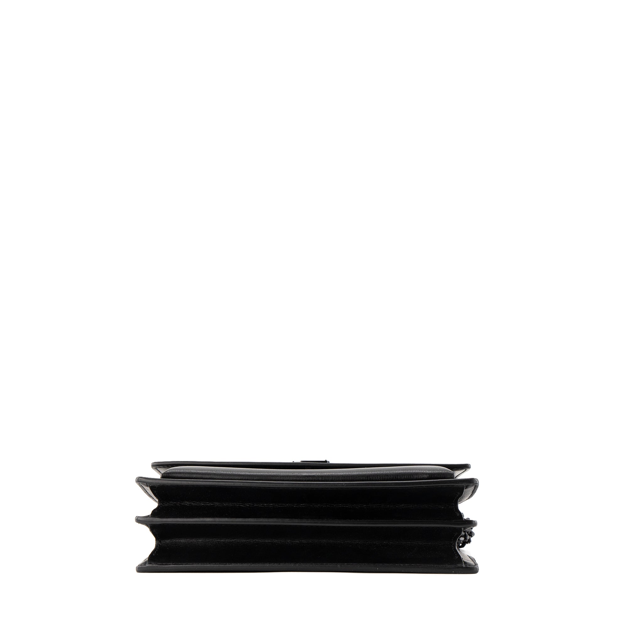 SAINT LAURENT - Sac à bandoulière Sunset Saint Laurent en cuir lisse noir