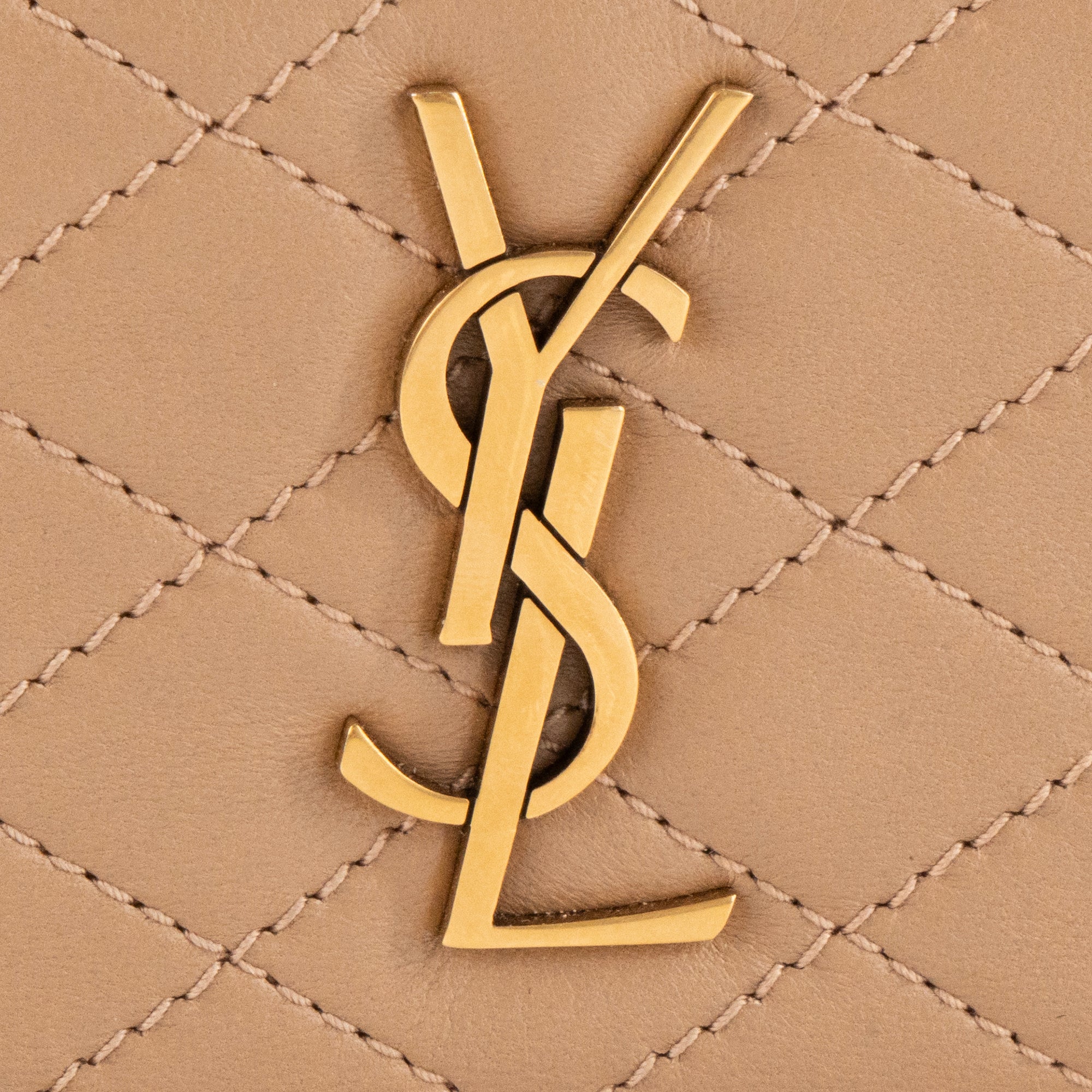 SAINT LAURENT - Sac à bandoulière Gaby Vanity MM Saint Laurent en cuir lisse marron