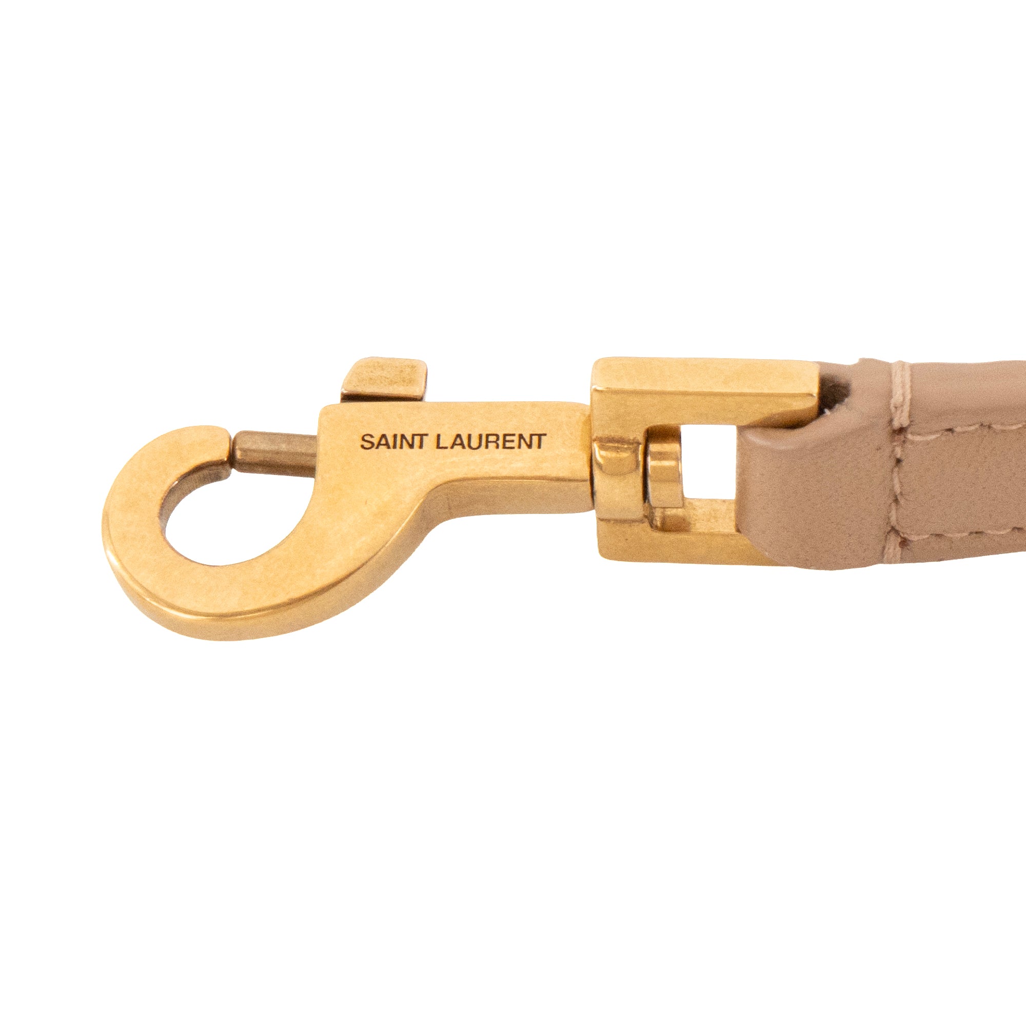 SAINT LAURENT - Sac à bandoulière Gaby Vanity MM Saint Laurent en cuir lisse marron