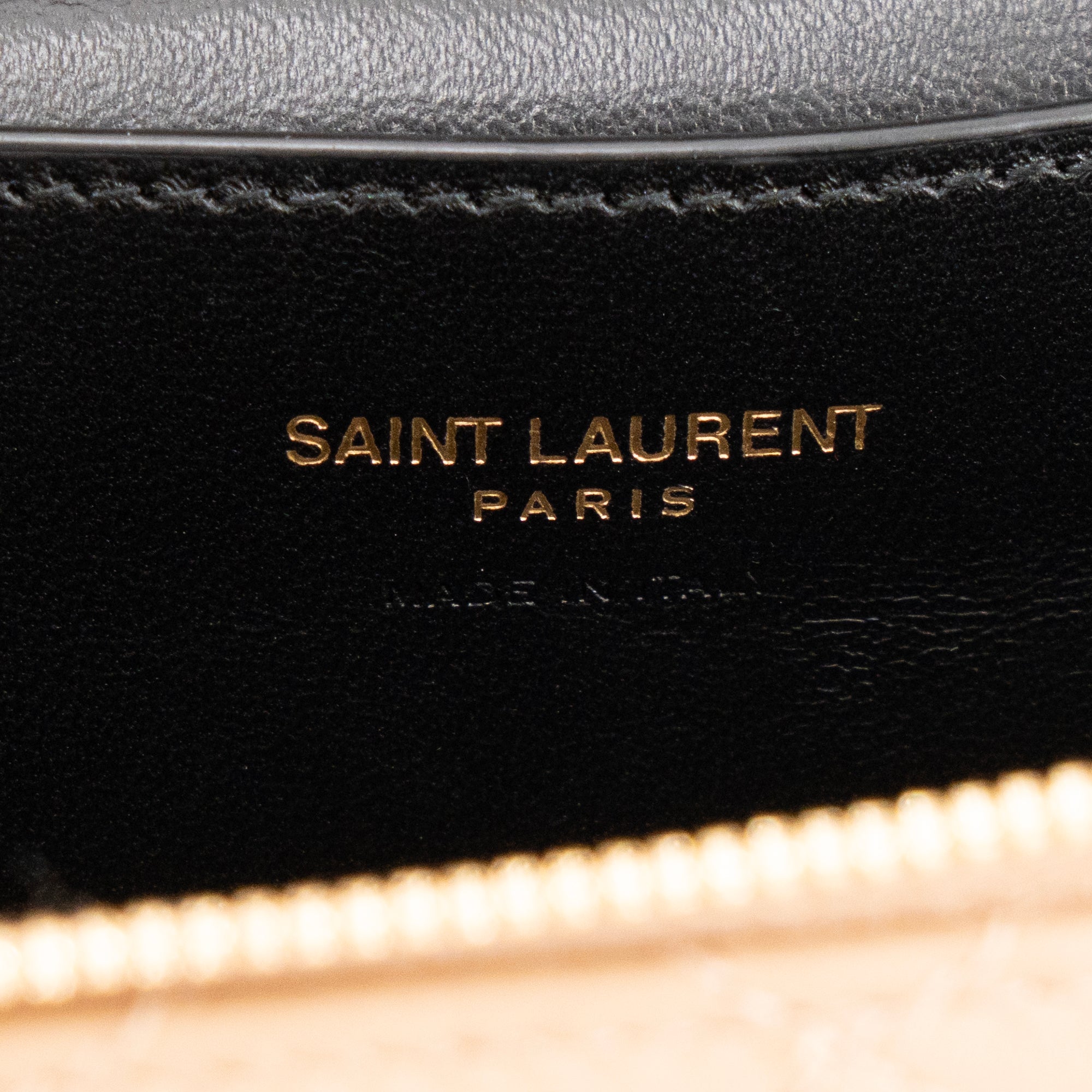 SAINT LAURENT - Sac à bandoulière Gaby Vanity MM Saint Laurent en cuir lisse marron
