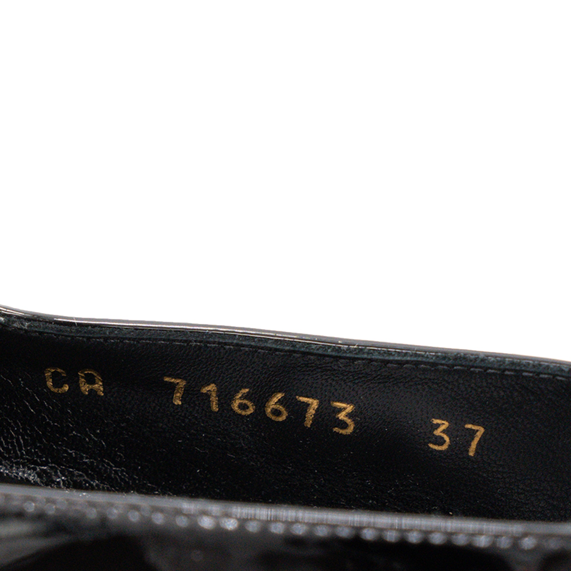 SAINT LAURENT - Sandales plates Slingback Blade Saint Laurent en cuir verni noir (T37)