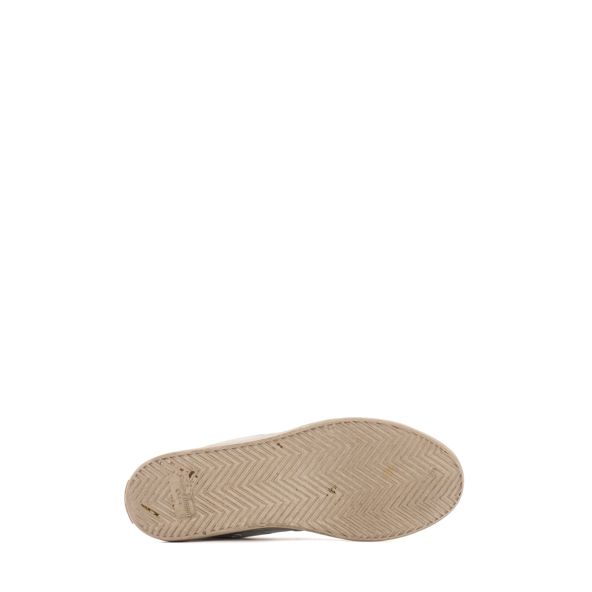 SAINT LAURENT - Sneakers Beldford Saint Laurent en cuir blanc et gris (T37)