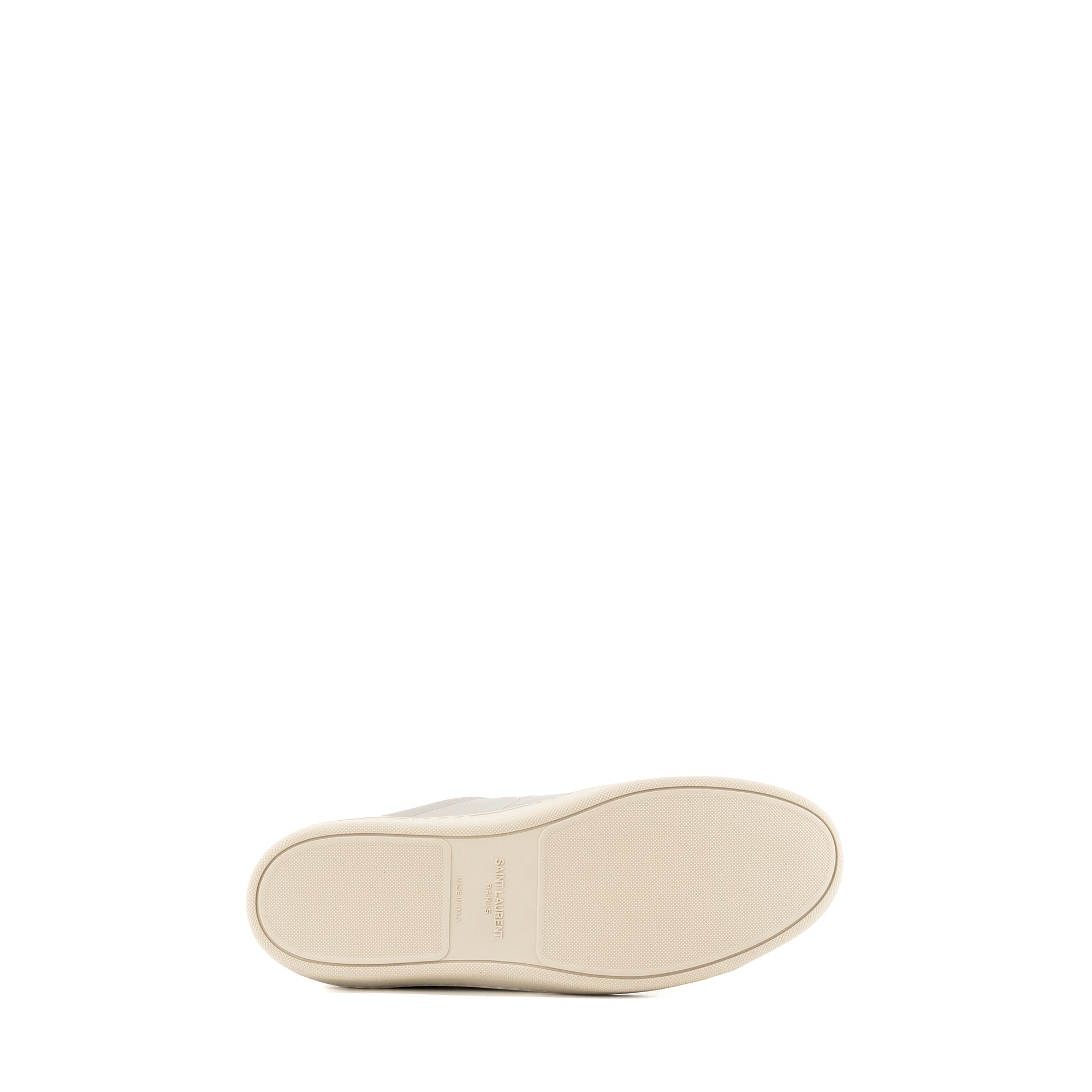 SAINT LAURENT - Sneakers SL/01 Saint Laurent en cuir lisse gris (T44)