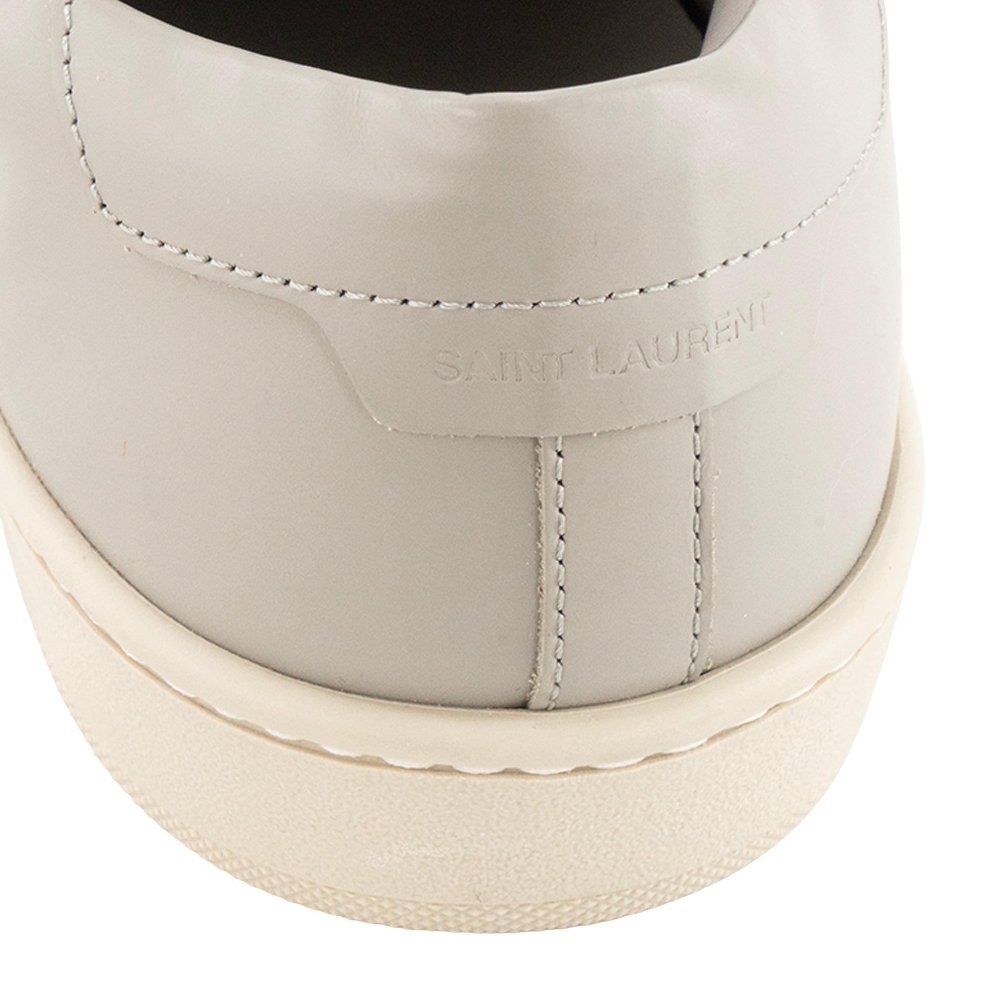 SAINT LAURENT - Sneakers SL/01 Saint Laurent en cuir lisse gris (T44)