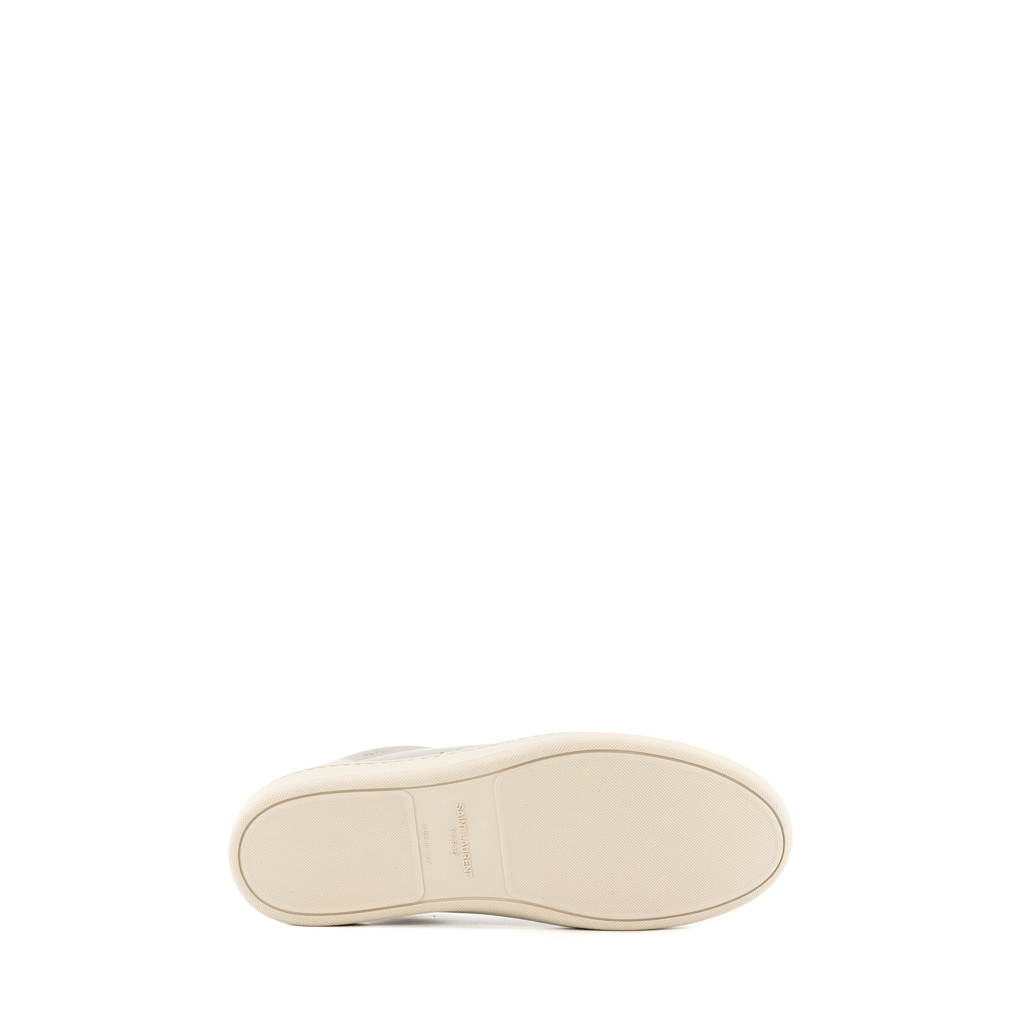 SAINT LAURENT - Sneakers SL/01 Saint Laurent en cuir lisse gris (T44)