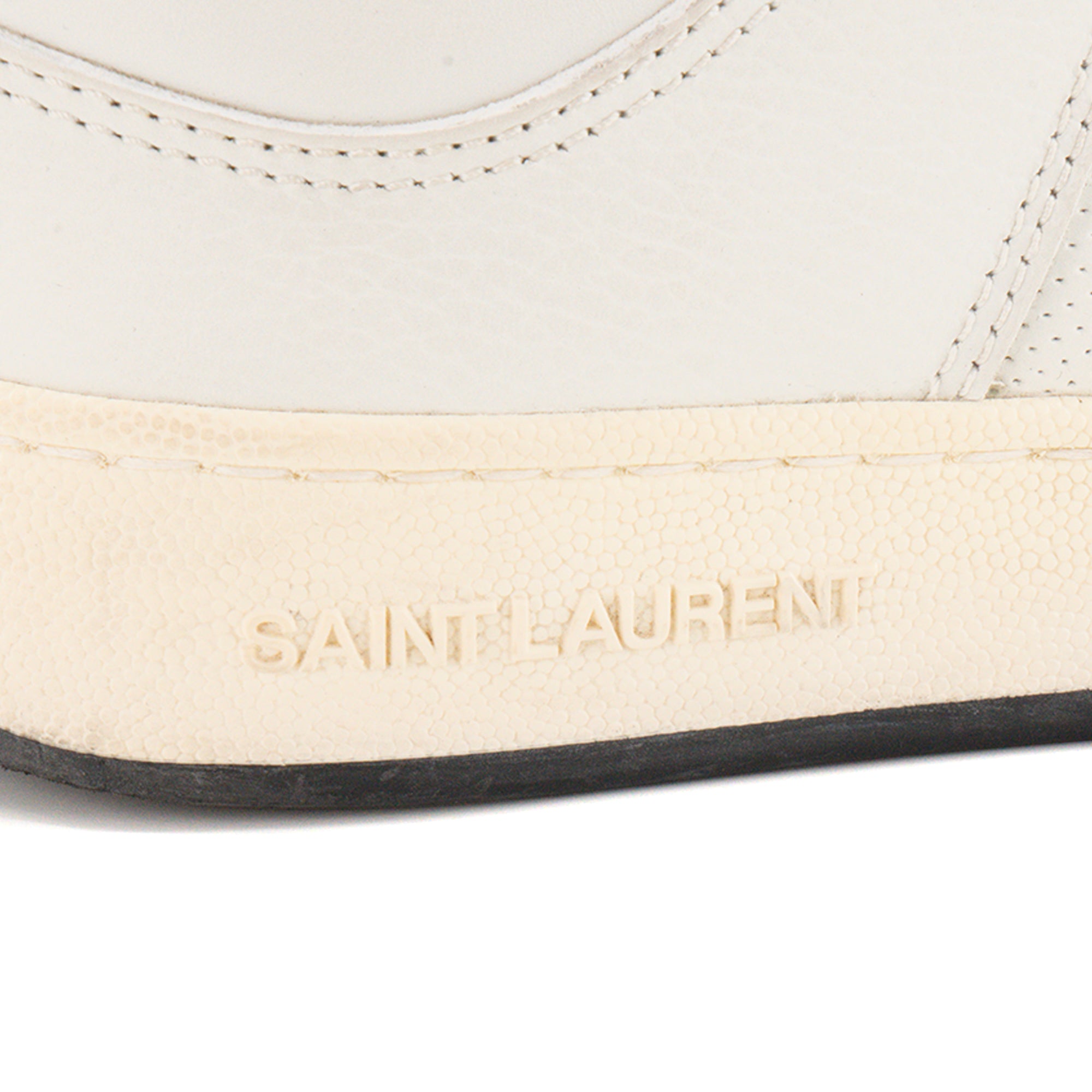 SAINT LAURENT - Sneakers SL/61 Saint Laurent en cuir blanc (T37,5)