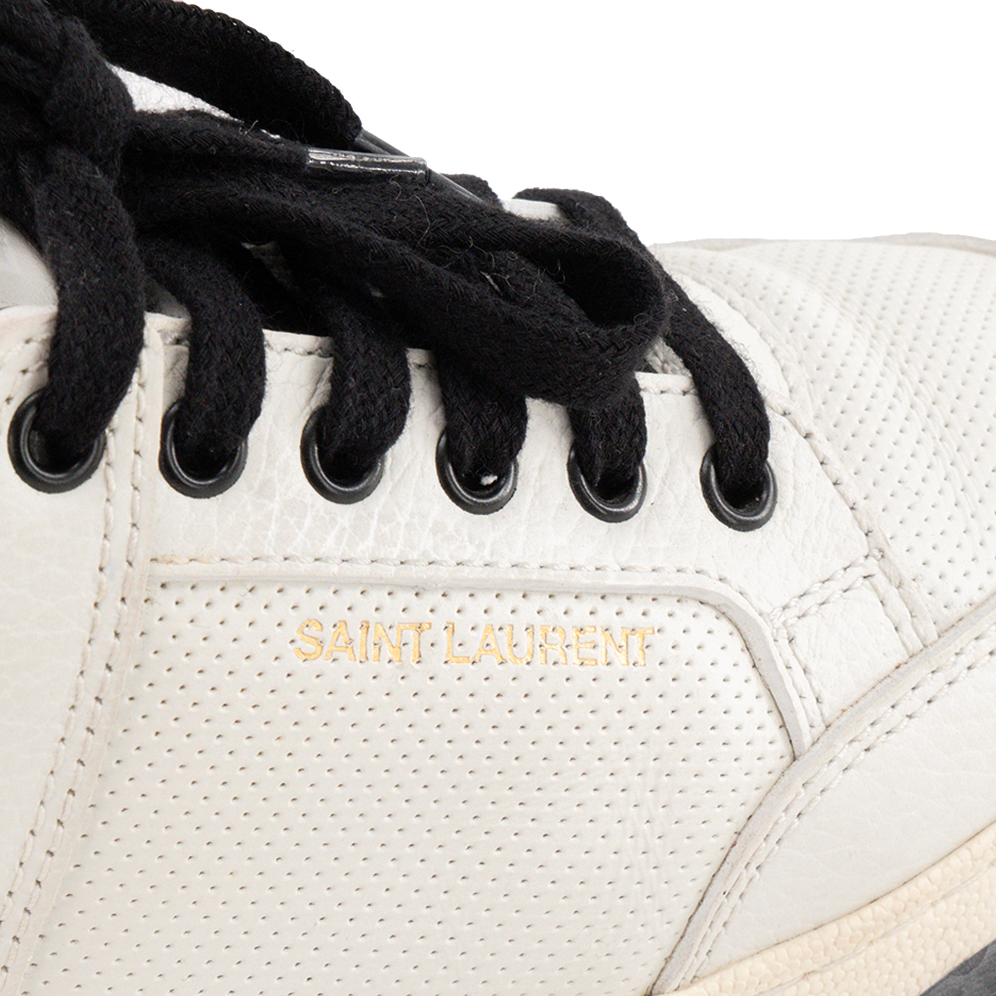 SAINT LAURENT - Sneakers SL/61 Saint Laurent en cuir blanc (T37,5)