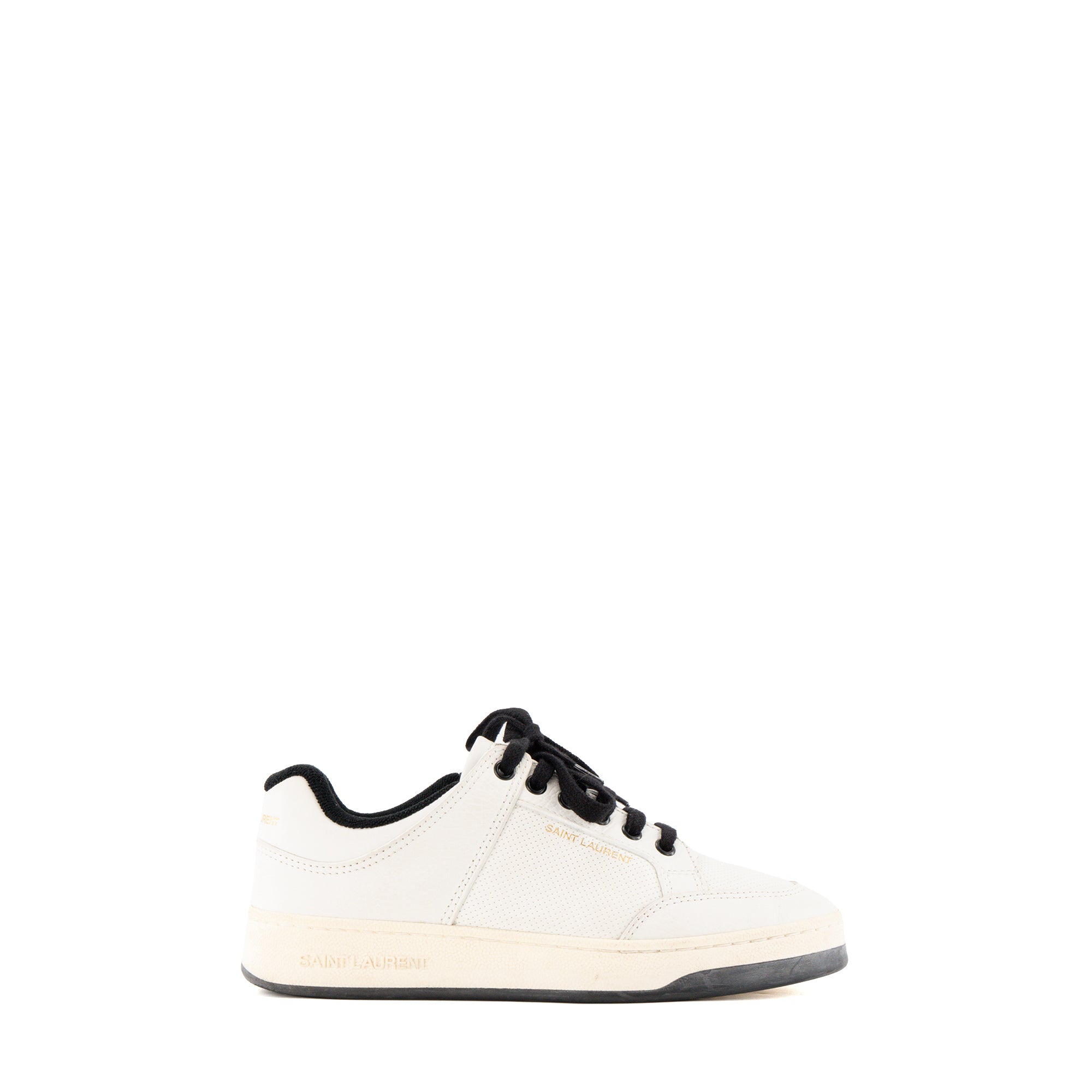 SAINT LAURENT - Sneakers SL/61 Saint Laurent en cuir blanc (T37,5)