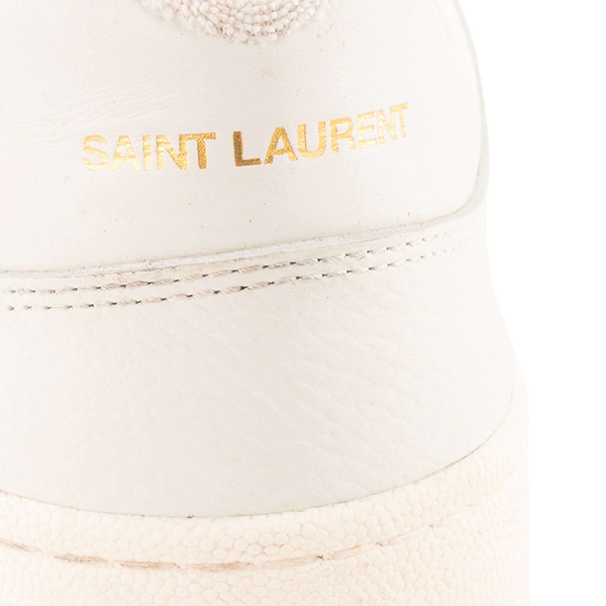 SAINT LAURENT - Sneakers SL/61 Saint Laurent en cuir blanc (T45)