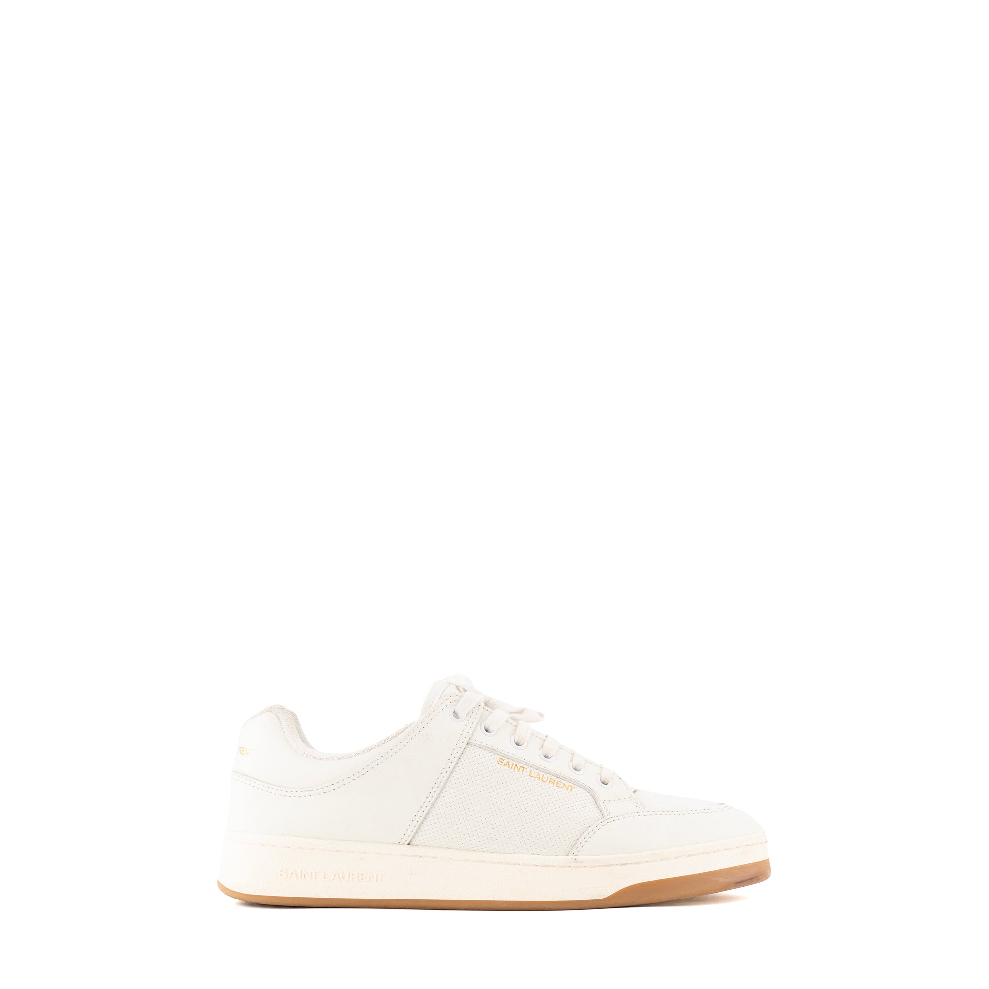 SAINT LAURENT - Sneakers SL/61 Saint Laurent en cuir blanc (T45)