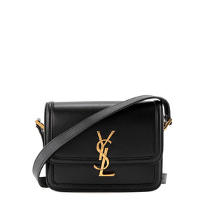 SAINT LAURENT - Sac à bandoulière Solferino small Saint Laurent en cuir lisse noir
