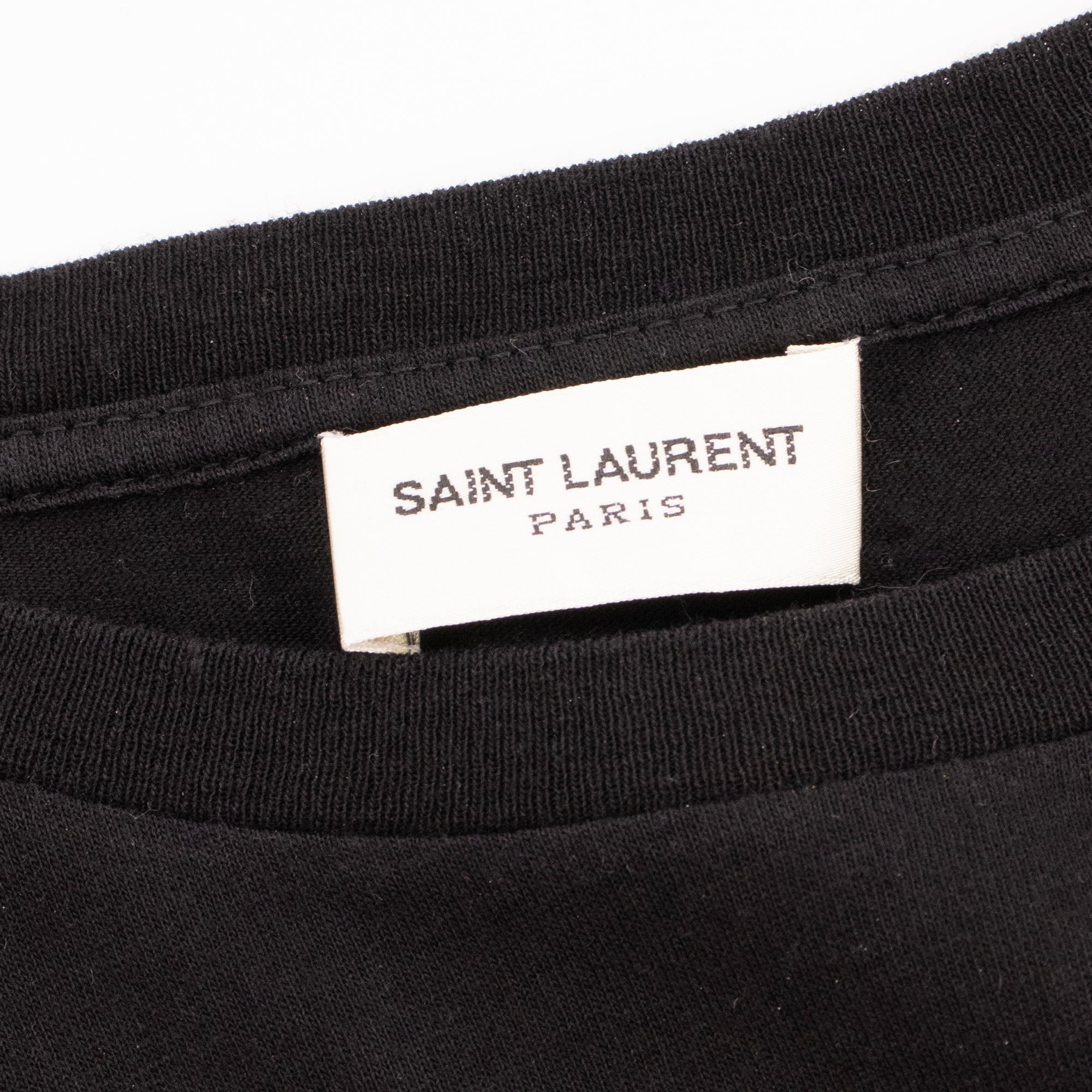 SAINT LAURENT - Love Saint Laurent black cotton T-shirt (S)