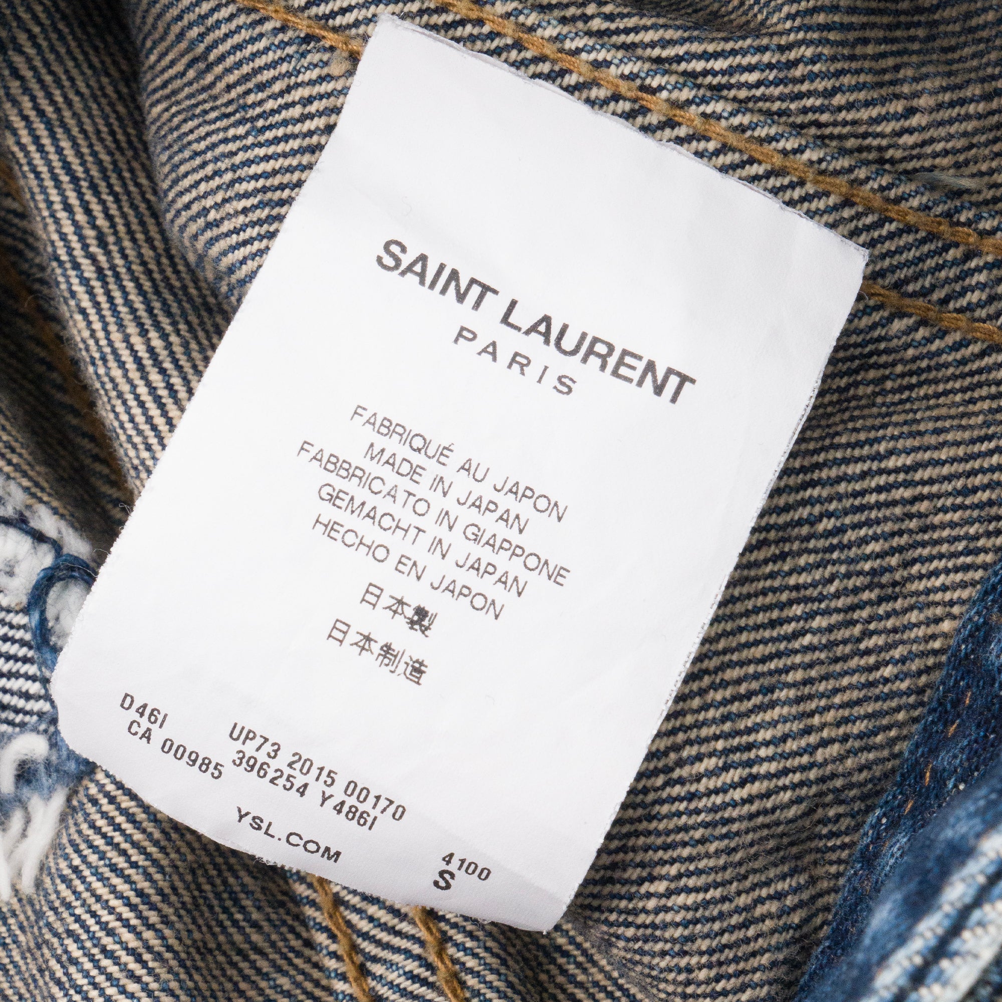 SAINT LAURENT - Veste Saint Laurent en denim bleu (S)