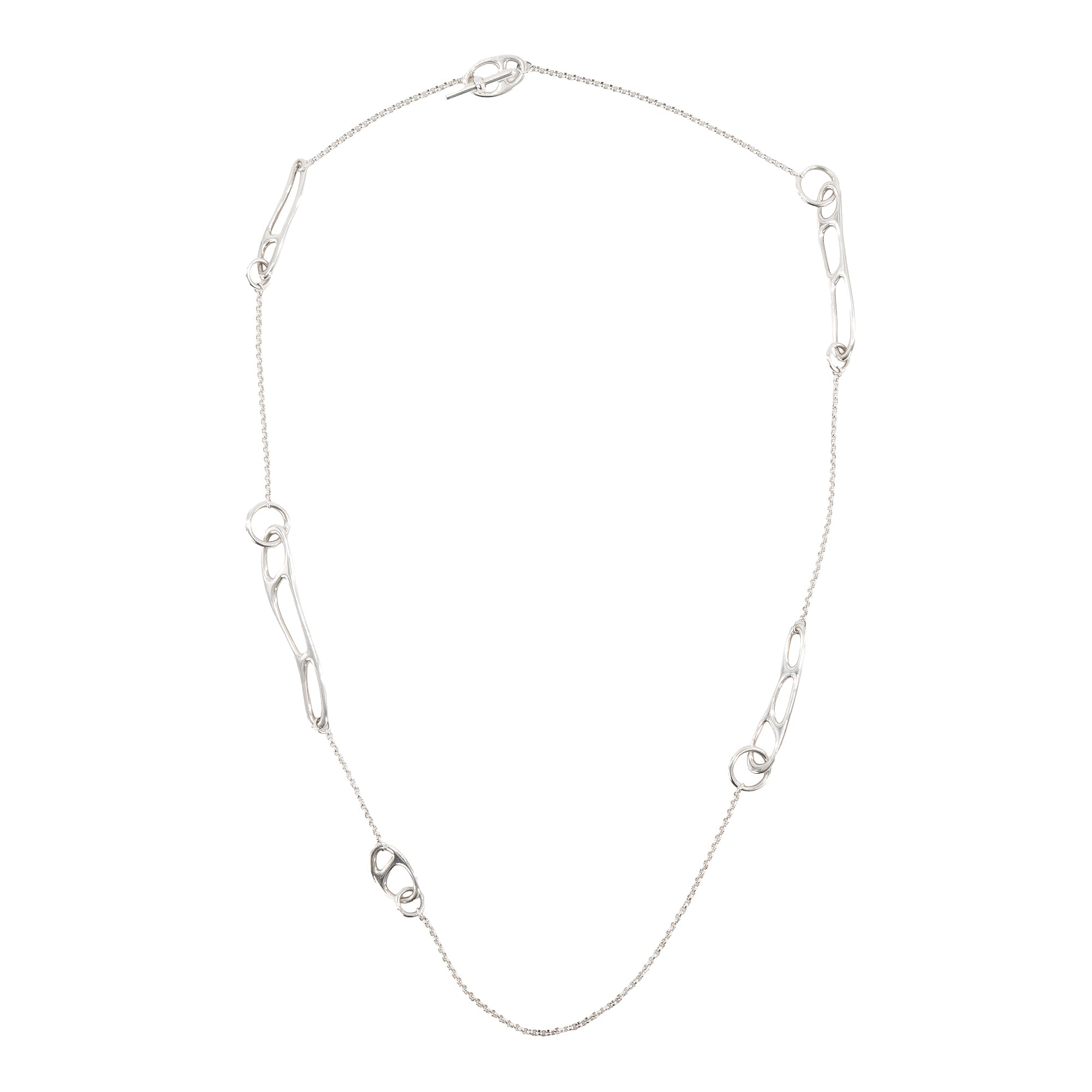 HERMÈS - Sautoir Chaîne d’Ancre Punk Hermès en argent