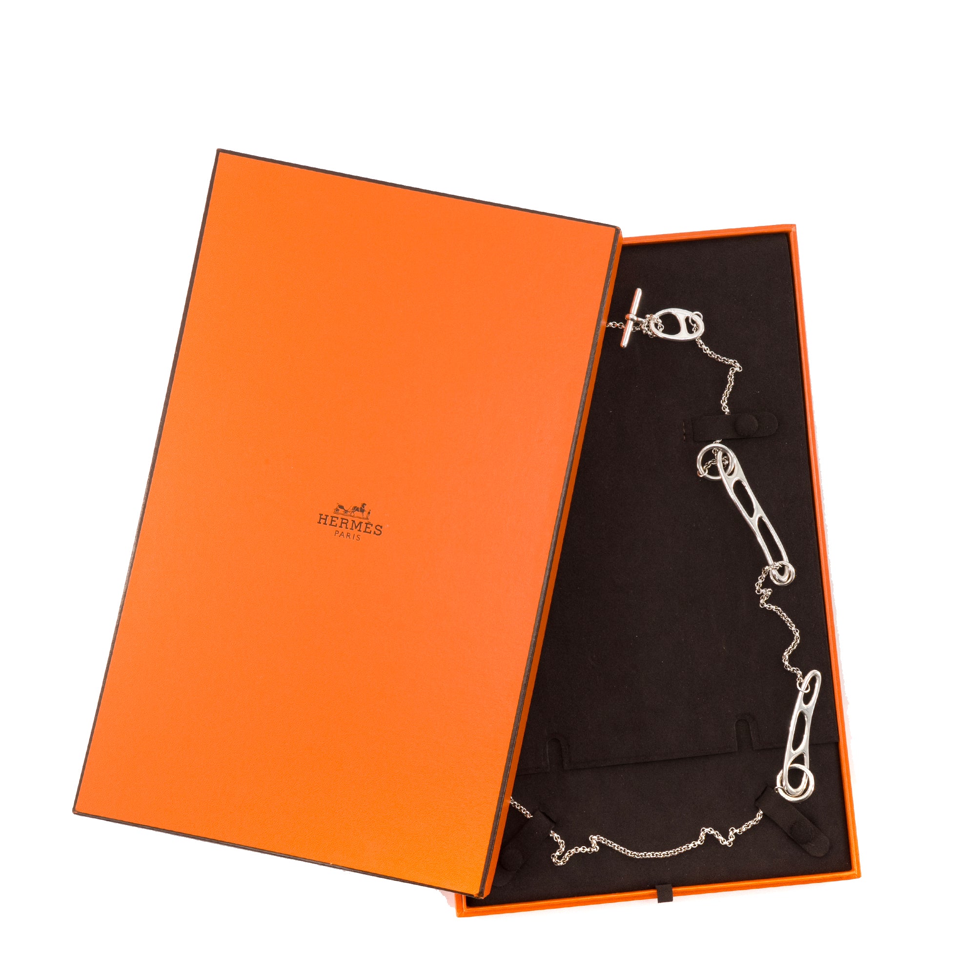 HERMÈS - Sautoir Chaîne d’Ancre Punk Hermès en argent