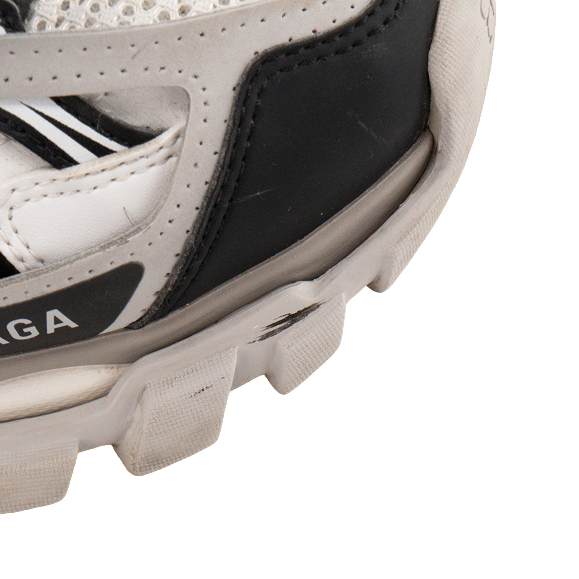 BALENCIAGA - Sneakers Track Balenciaga en toile et cuir noir et gris (T38)