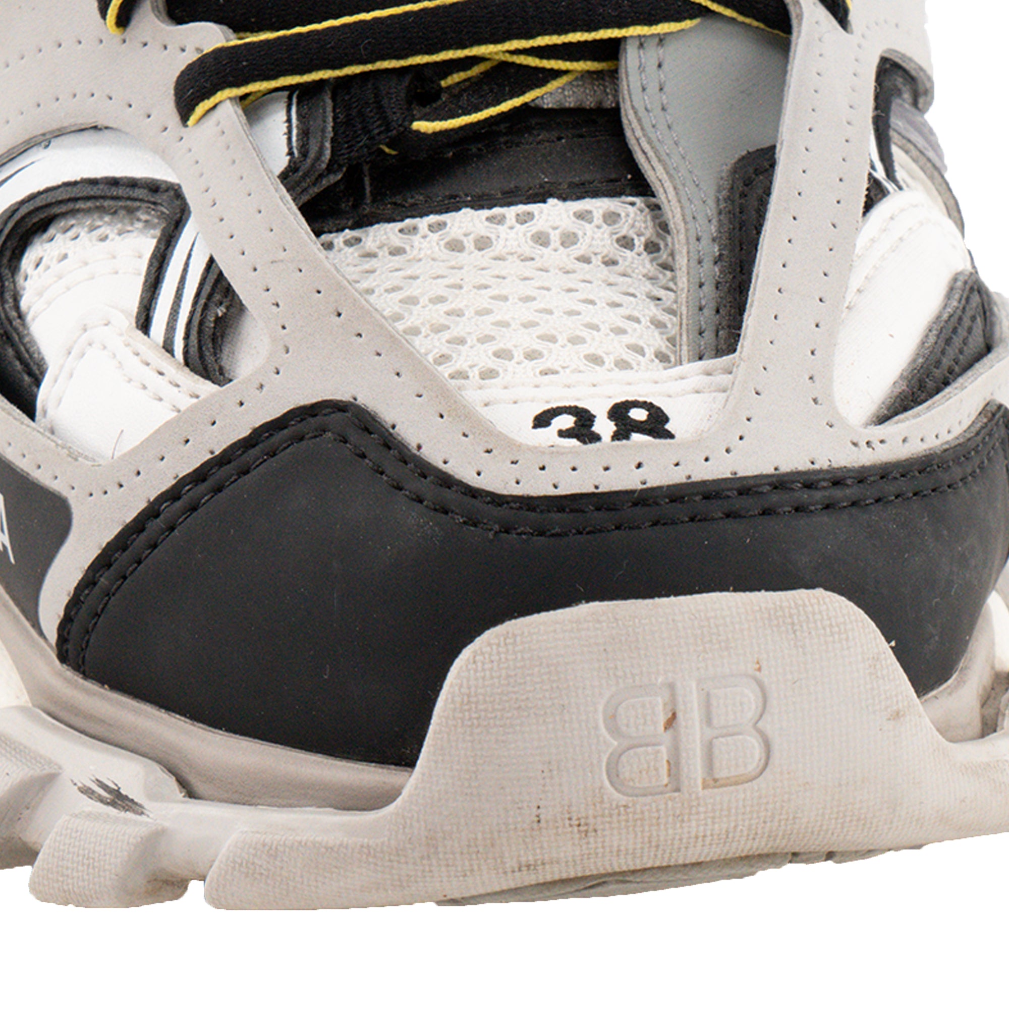 BALENCIAGA - Sneakers Track Balenciaga en toile et cuir noir et gris (T38)