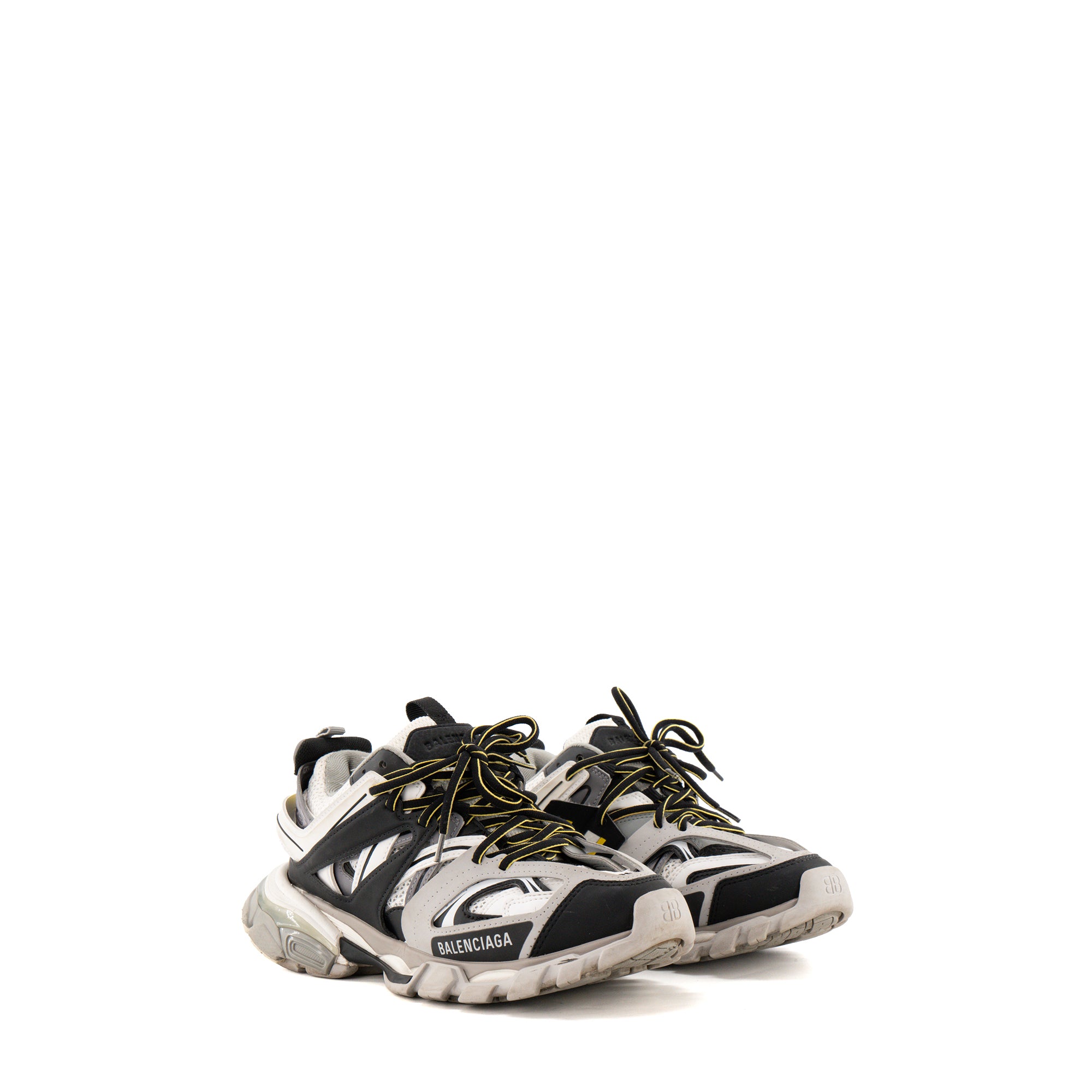 BALENCIAGA - Sneakers Track Balenciaga en toile et cuir noir et gris (T38)