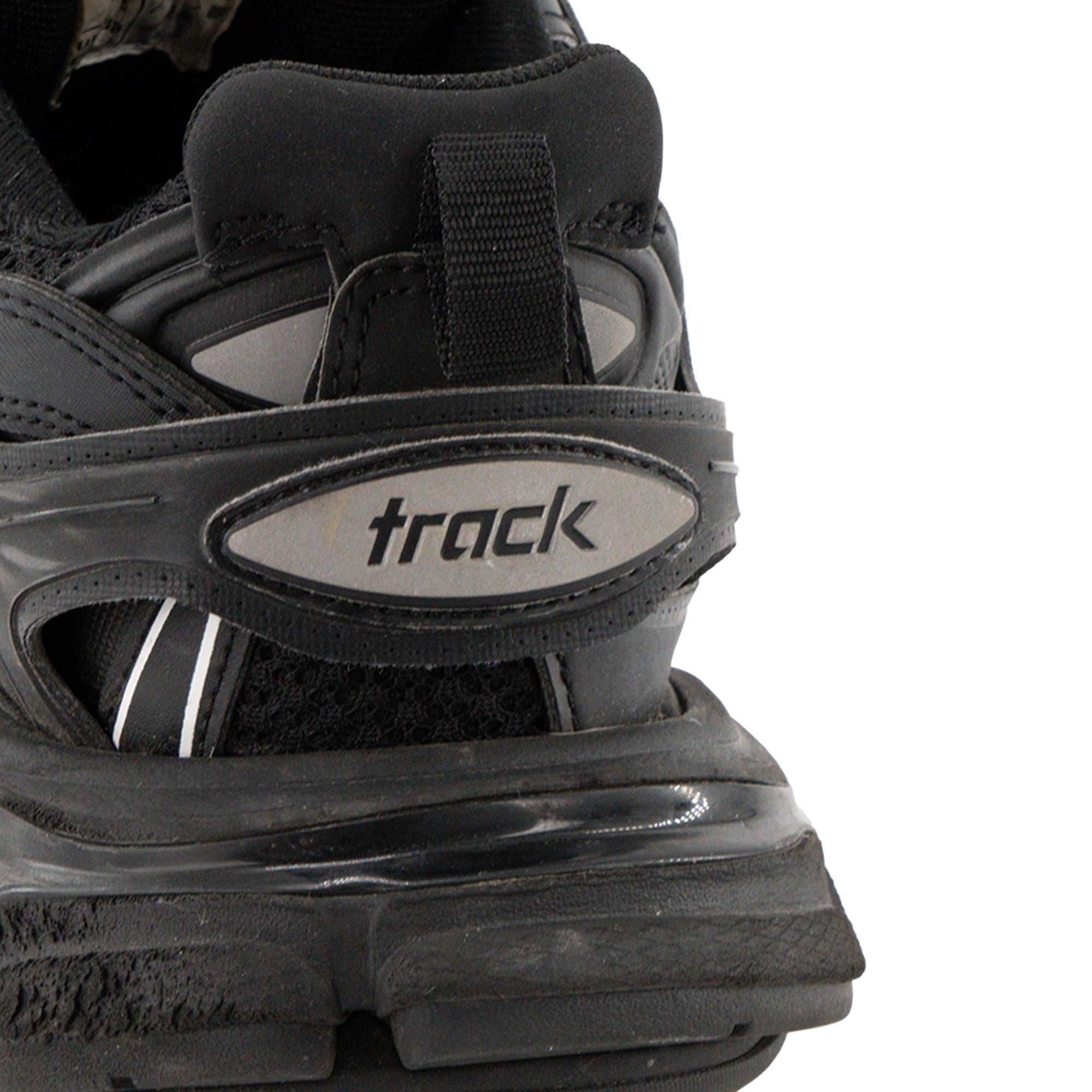 BALENCIAGA - Sneakers Track Balenciaga en toile et cuir noir (T38)