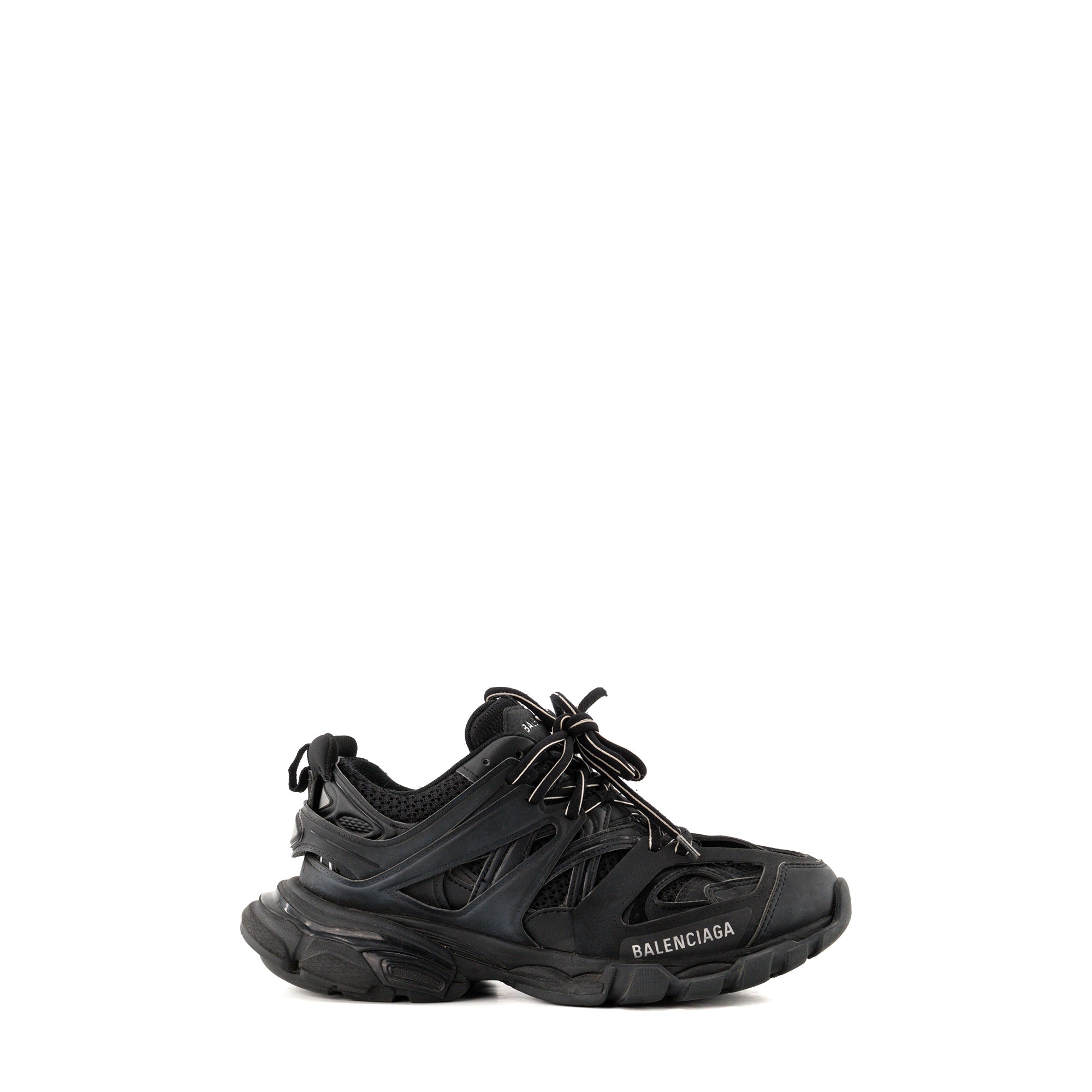 BALENCIAGA - Sneakers Track Balenciaga en toile et cuir noir (T38)