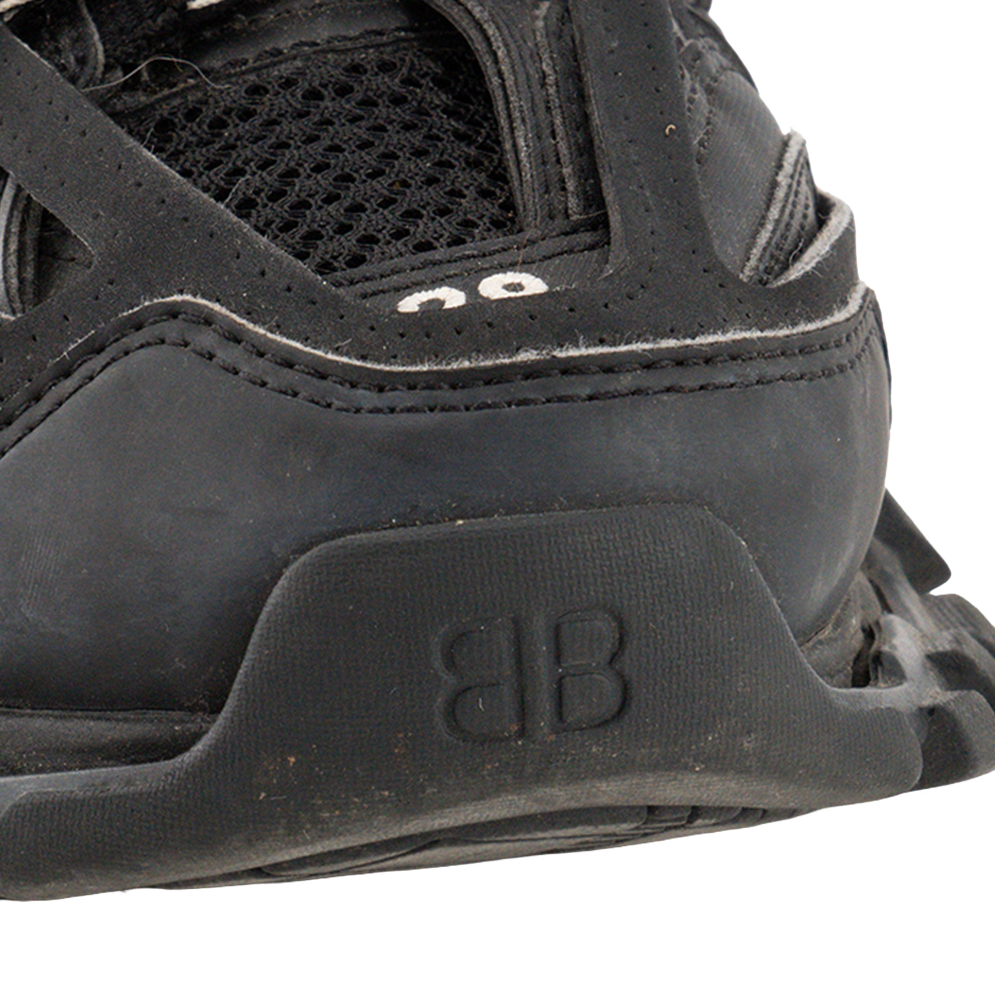 BALENCIAGA - Sneakers Track Balenciaga en toile et cuir noir (T38)