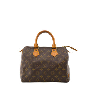 LOUIS VUITTON - Sac à main Speedy 25 Louis Vuitton en toile enduite monogrammée