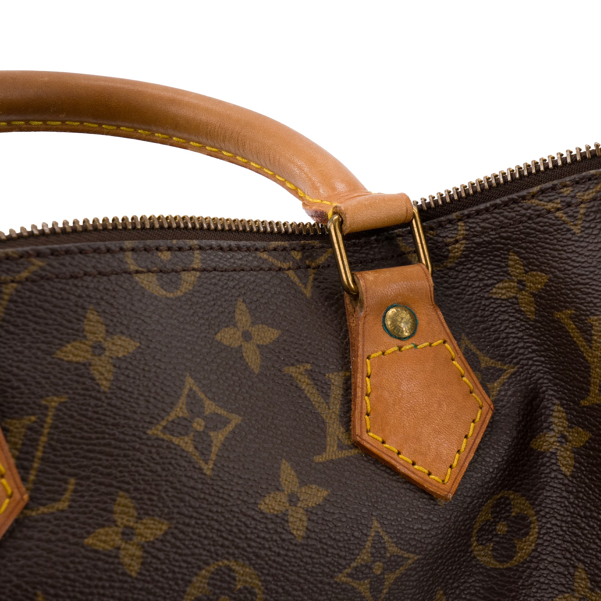 LOUIS VUITTON - Sac à main Speedy 35 Louis Vuitton en toile enduite monogrammée vintage