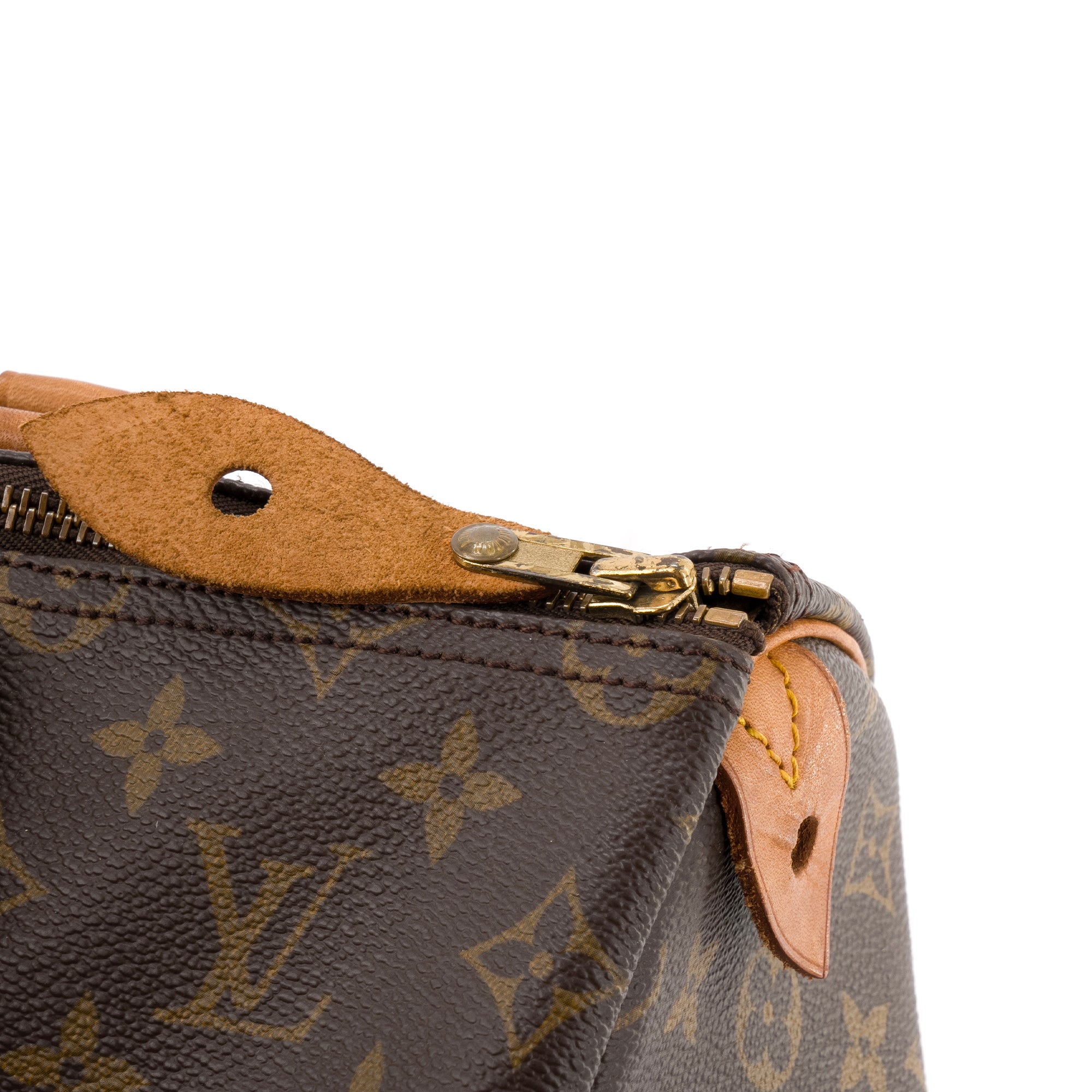 LOUIS VUITTON - Sac à main Speedy 35 Louis Vuitton en toile enduite monogrammée vintage