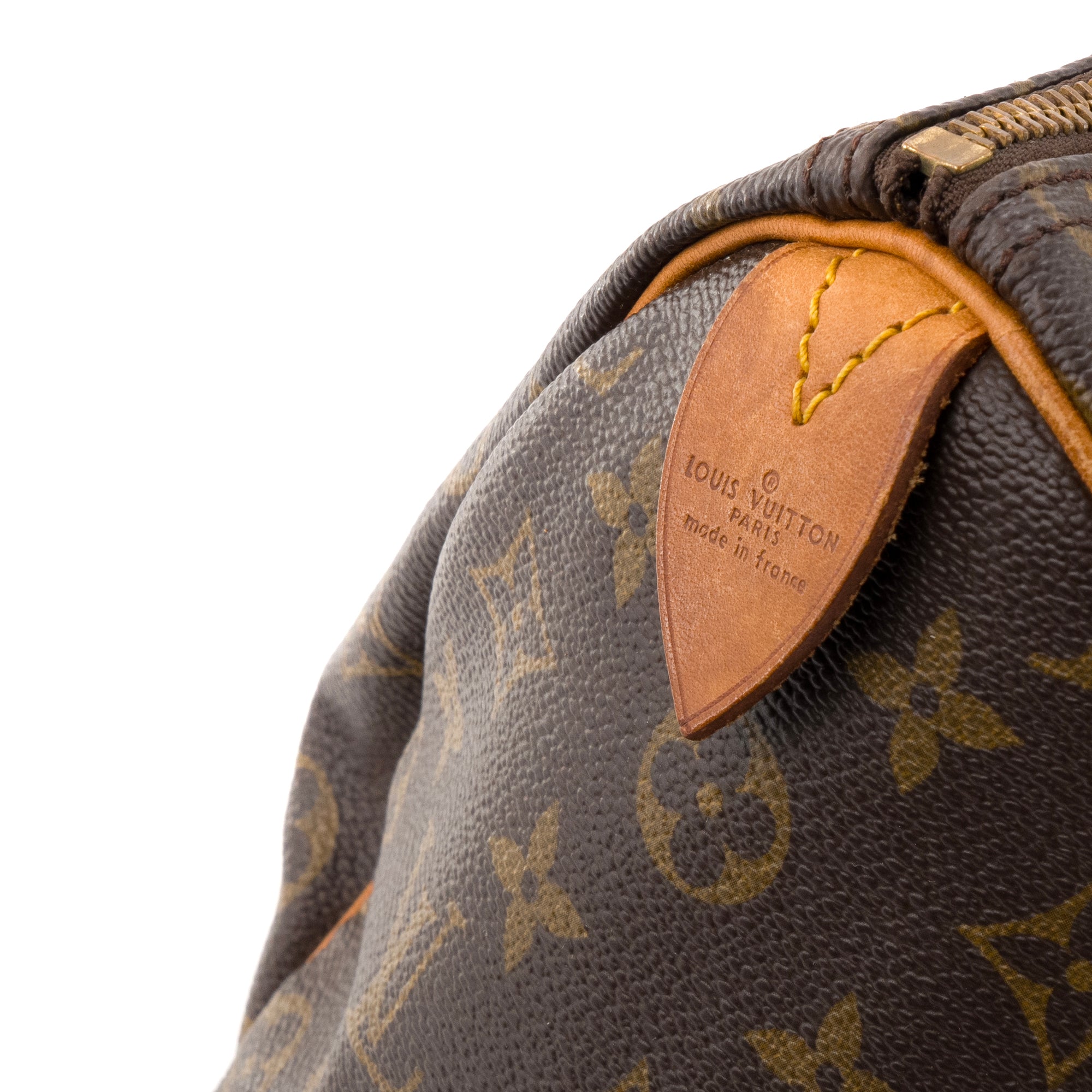 LOUIS VUITTON - Sac à main Speedy 35 Louis Vuitton en toile enduite monogrammée vintage
