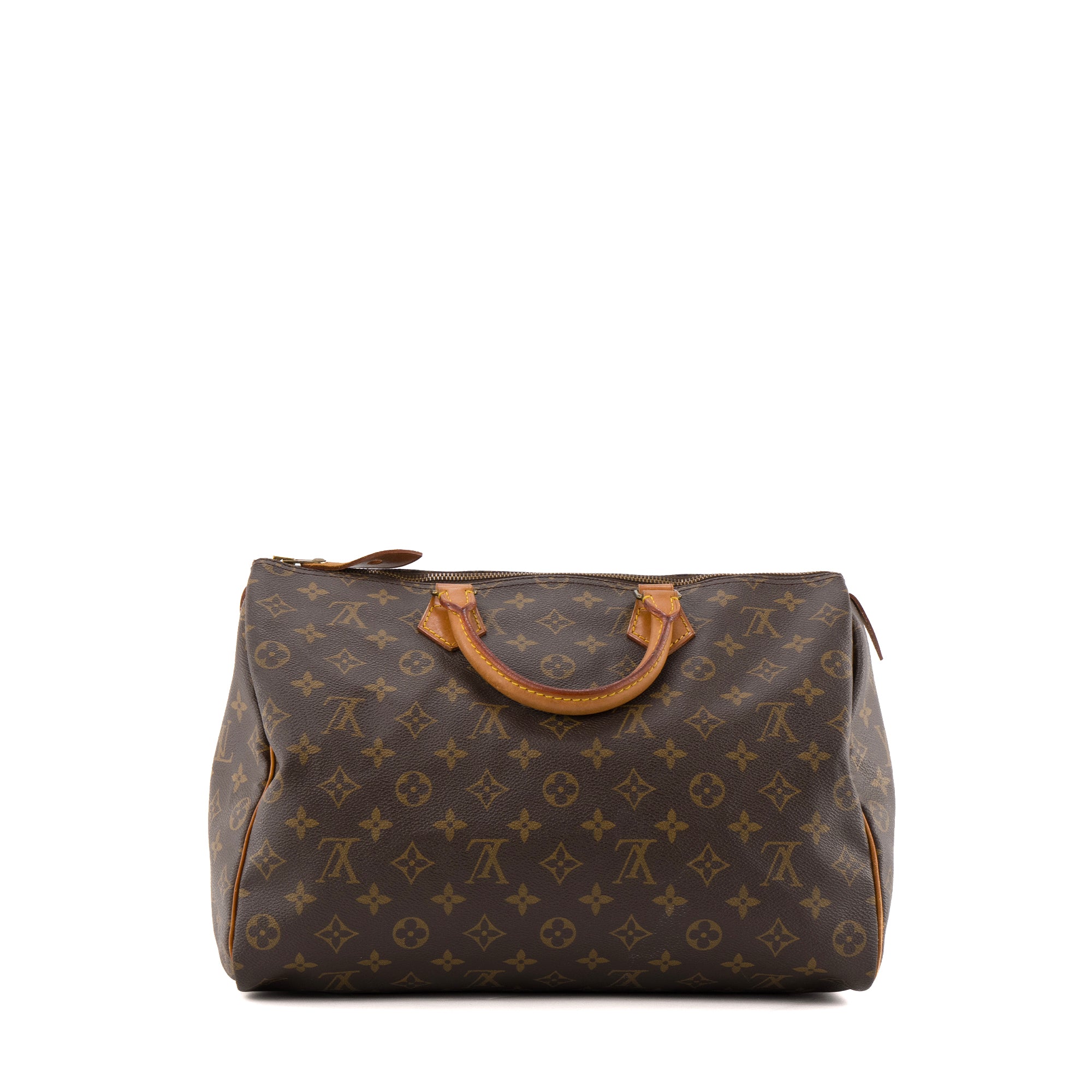 LOUIS VUITTON - Sac à main Speedy 35 Louis Vuitton en toile enduite monogrammée vintage