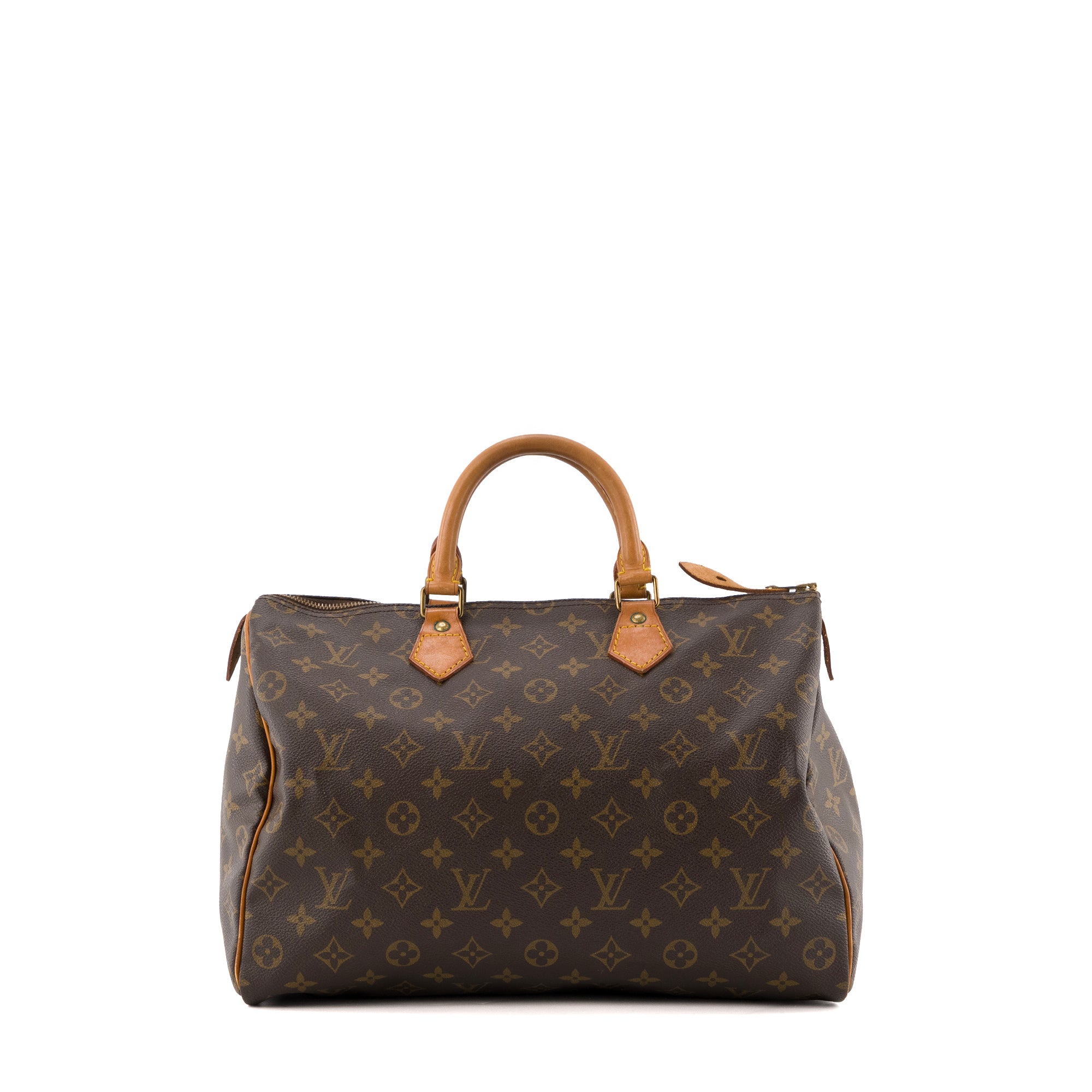 LOUIS VUITTON - Sac à main Speedy 35 Louis Vuitton en toile enduite monogrammée vintage