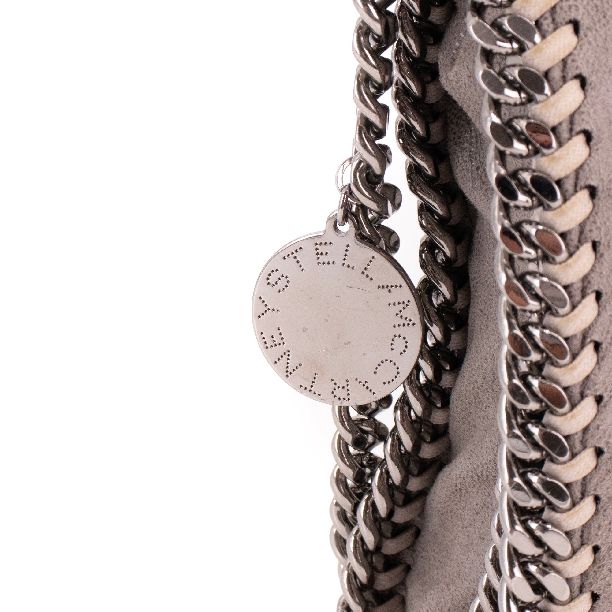 STELLA MCCARTNEY - Sac à bandoulière Falabella Stella Mccartney en daim gris irisé