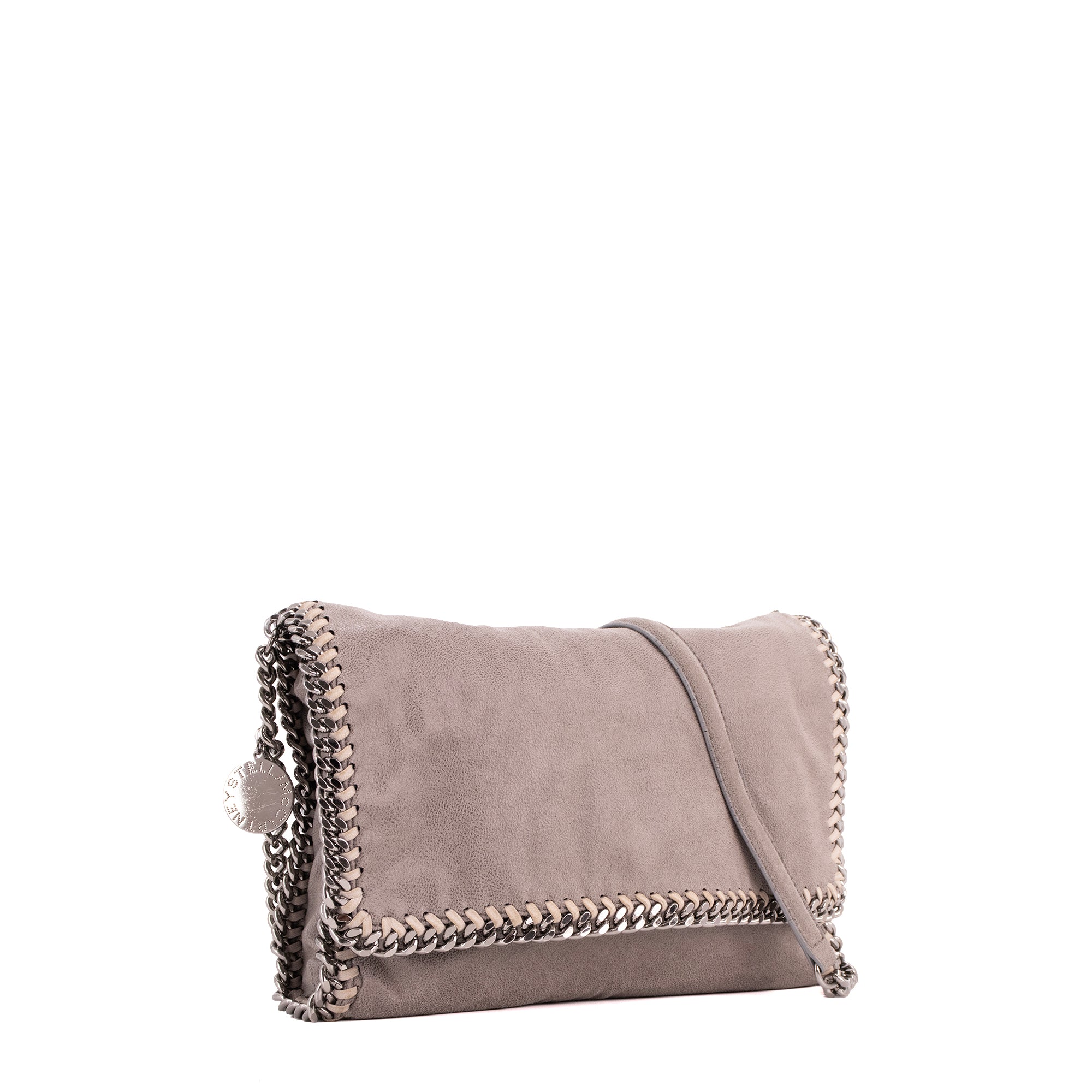 STELLA MCCARTNEY - Sac à bandoulière Falabella Stella Mccartney en daim gris irisé