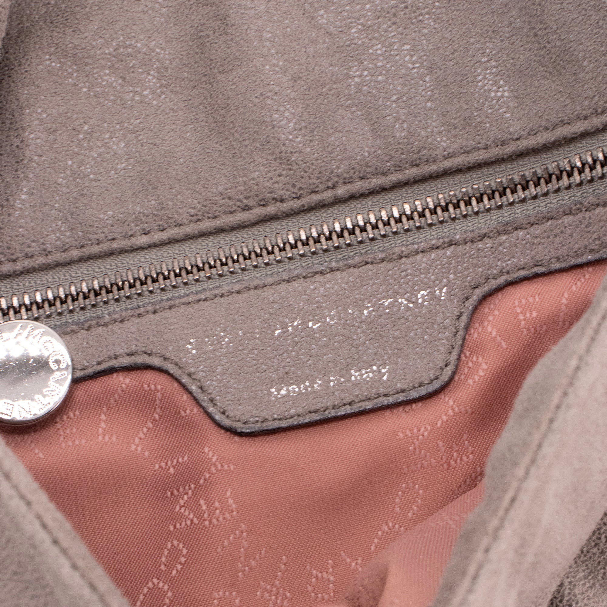 STELLA MCCARTNEY - Sac à bandoulière Falabella Stella Mccartney en daim gris irisé