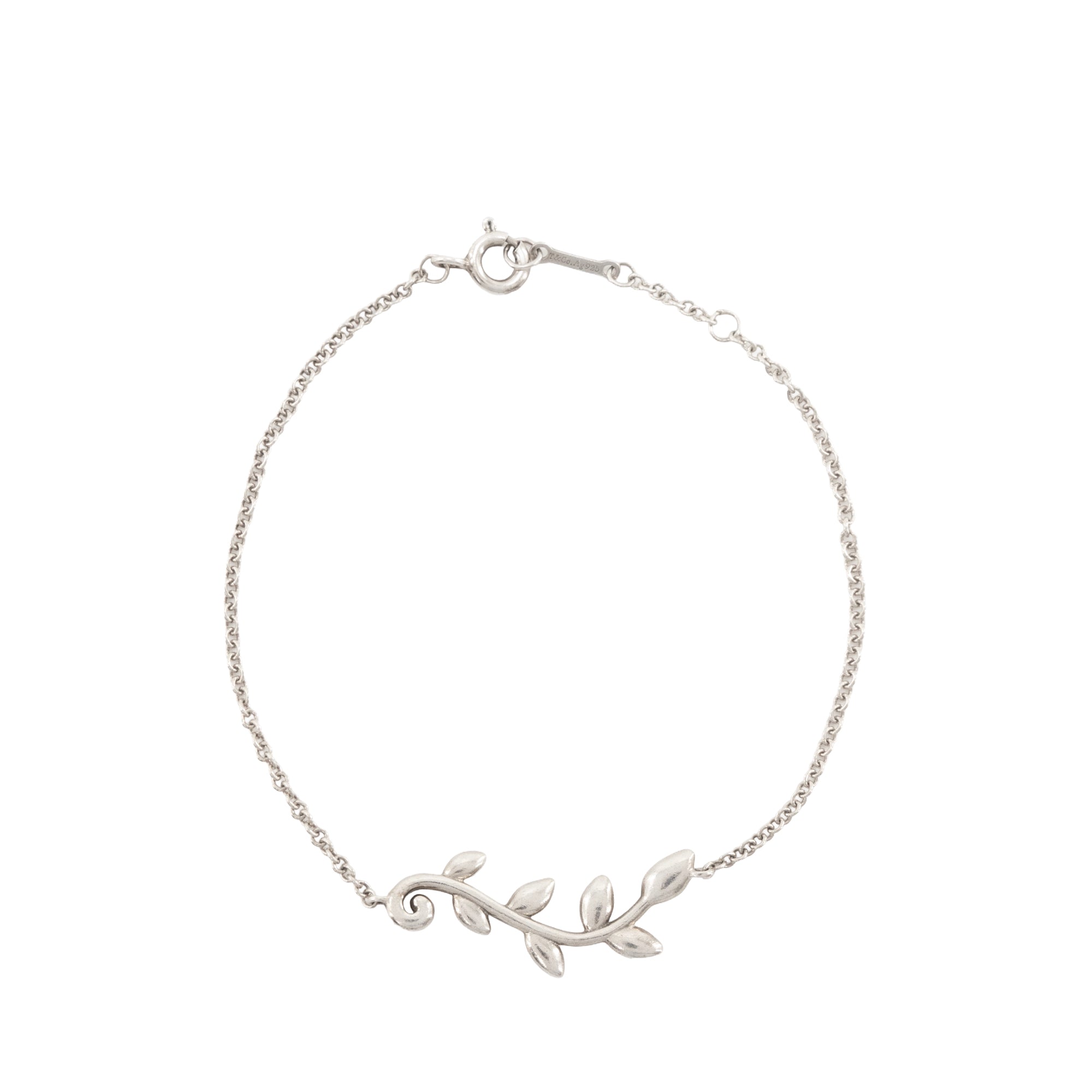 TIFFANY & CO - Bracelet Feuille d'Olivier Tiffany & Co en argent