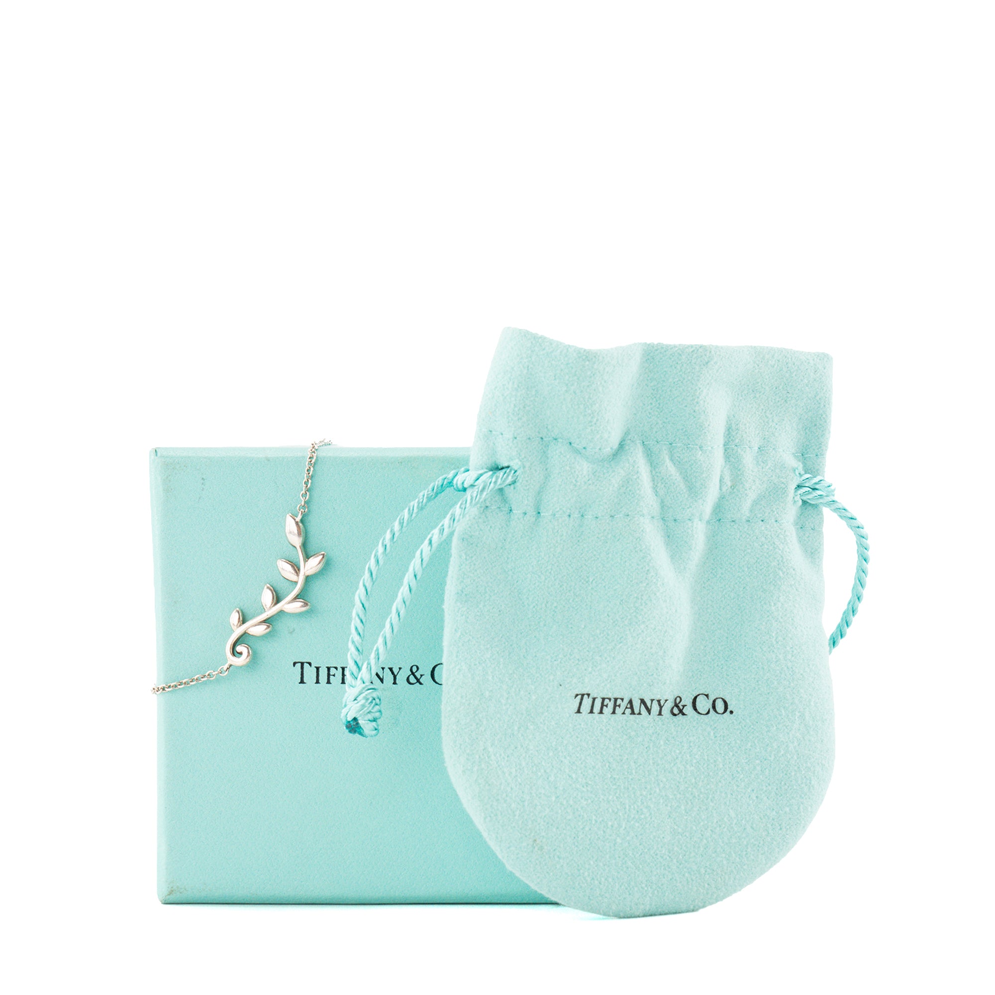 TIFFANY & CO - Bracelet Feuille d'Olivier Tiffany & Co en argent