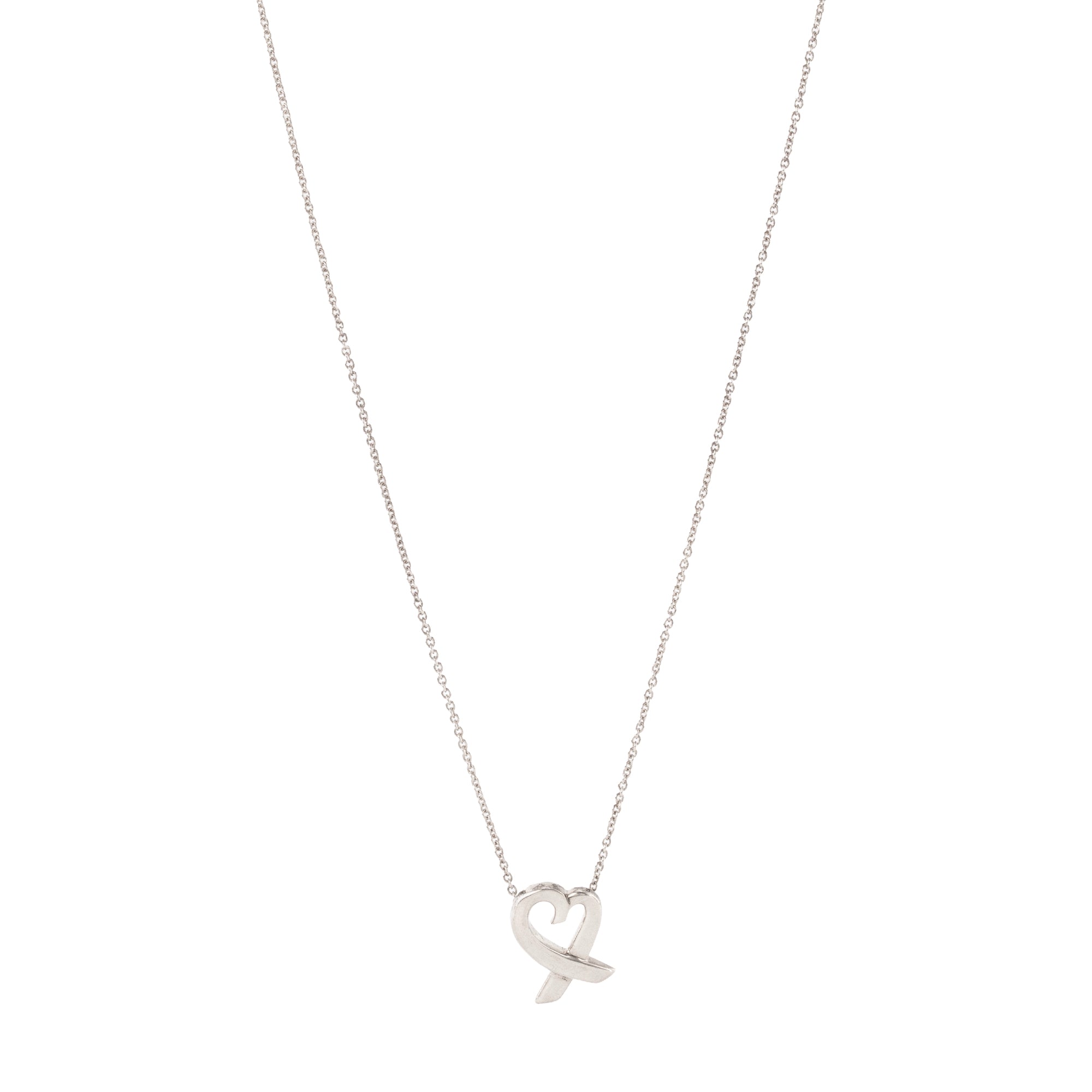 TIFFANY & CO - Collier Loving Heart Tiffany & Co x Paloma Picasso en argent édition limitée