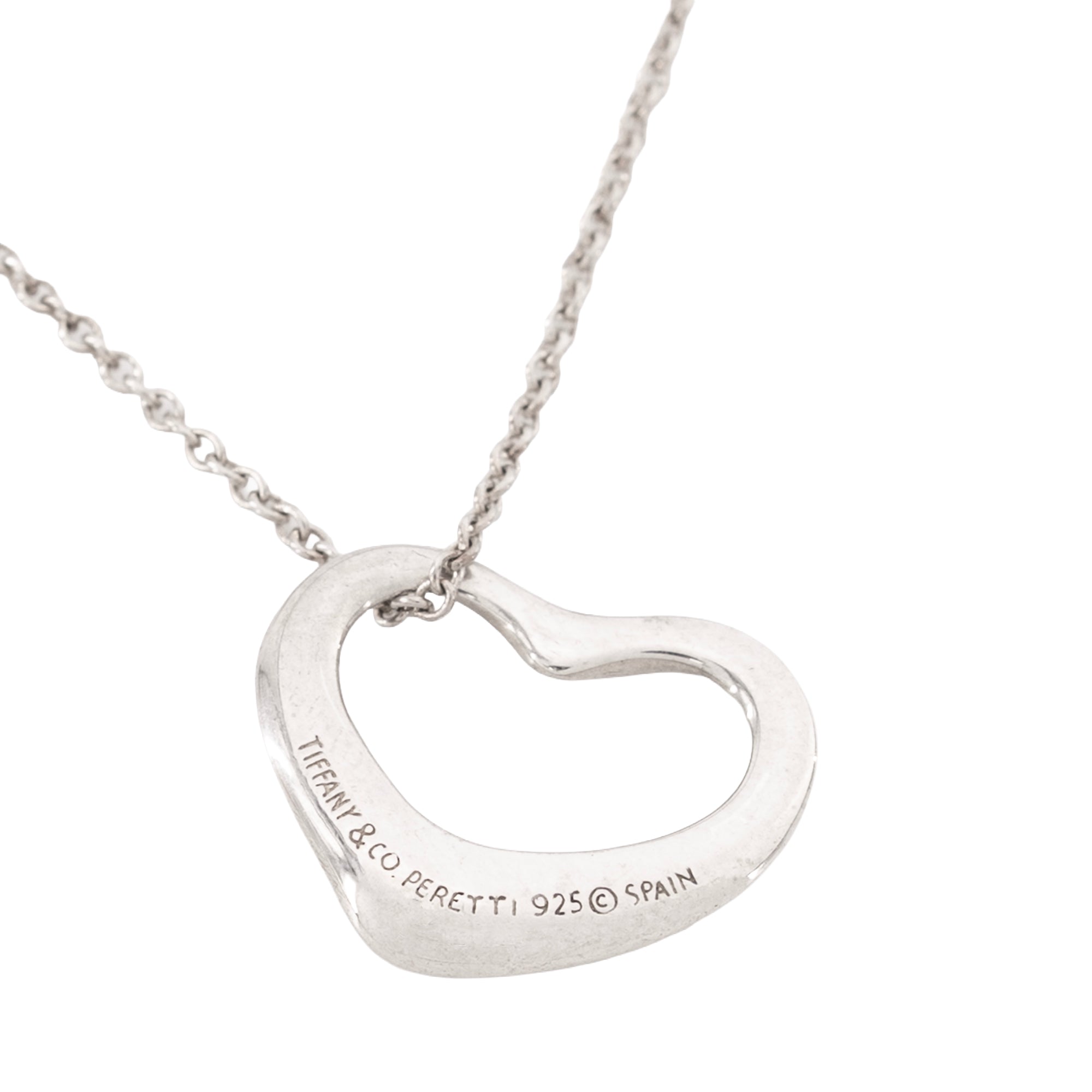TIFFANY & CO - Collier Open Heart Tiffany & Co x Elsa Peretti en argent édition limitée