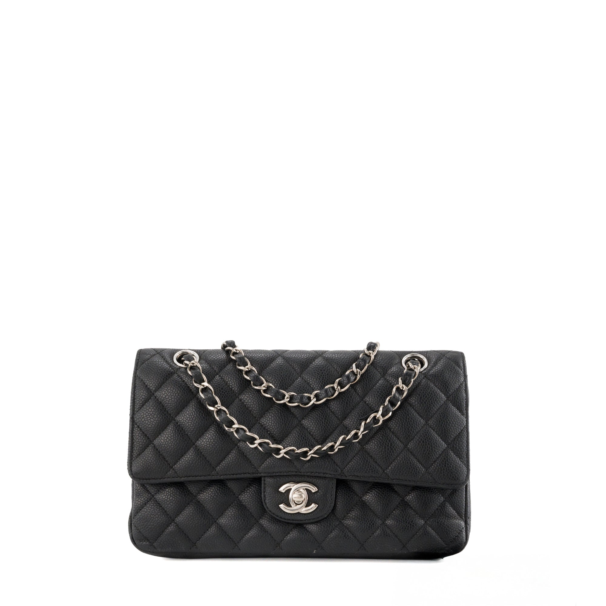 CHANEL - Sac à main Classique/Timeless 11.12 Chanel en cuir caviar noir