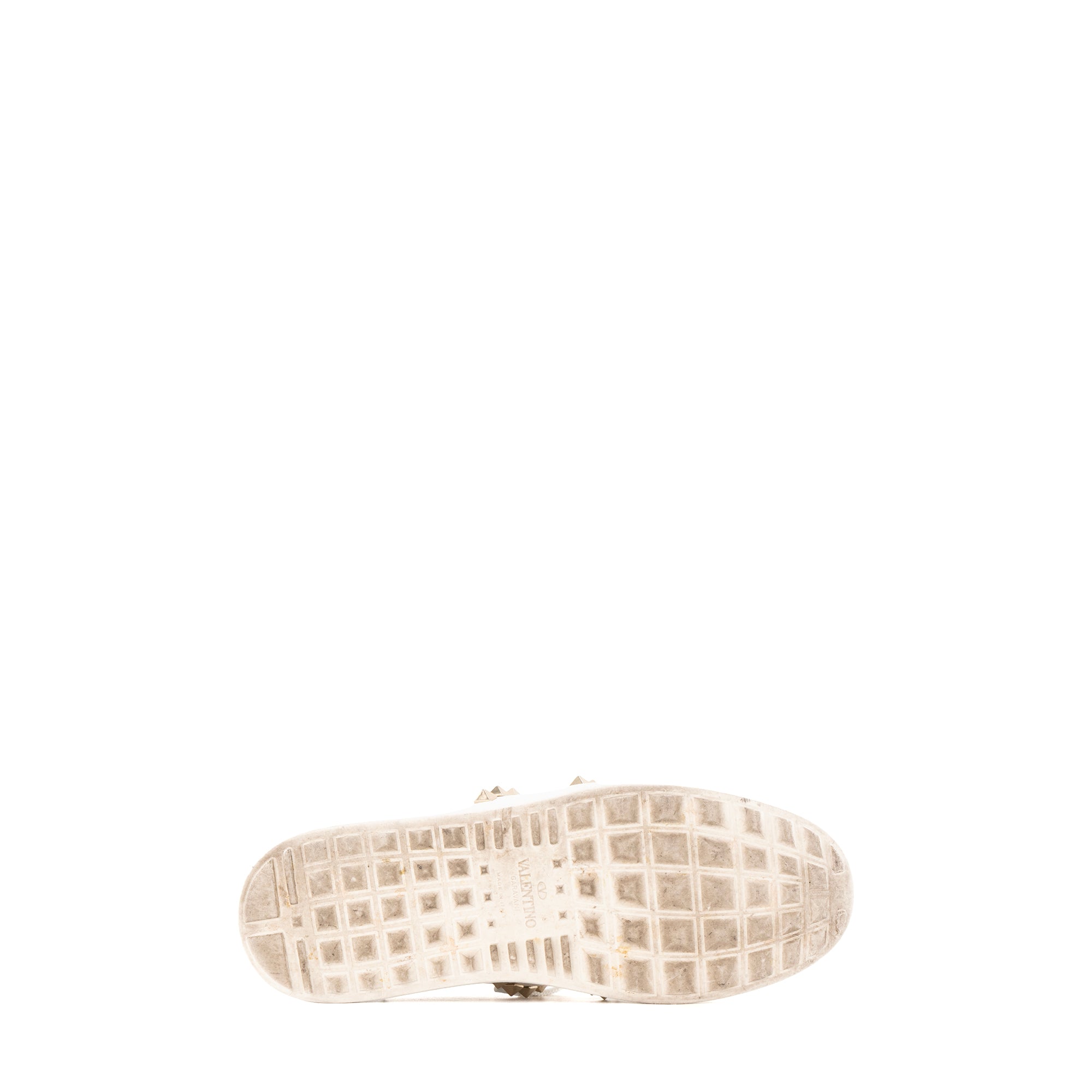 VALENTINO - Baskets Rockstud Valentino en cuir lisse blanc (T36,5)