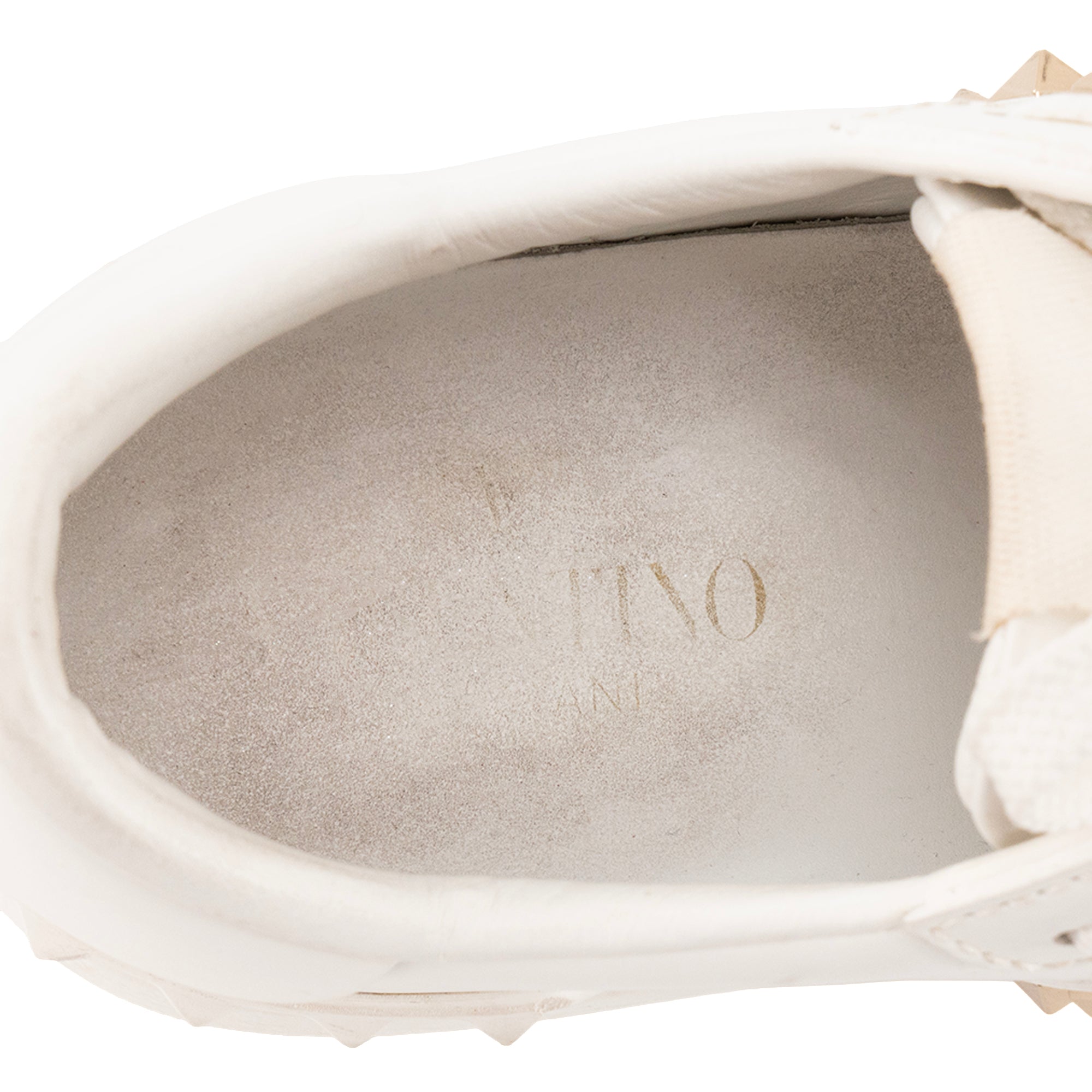 VALENTINO - Baskets Rockstud Valentino en cuir lisse blanc (T36,5)