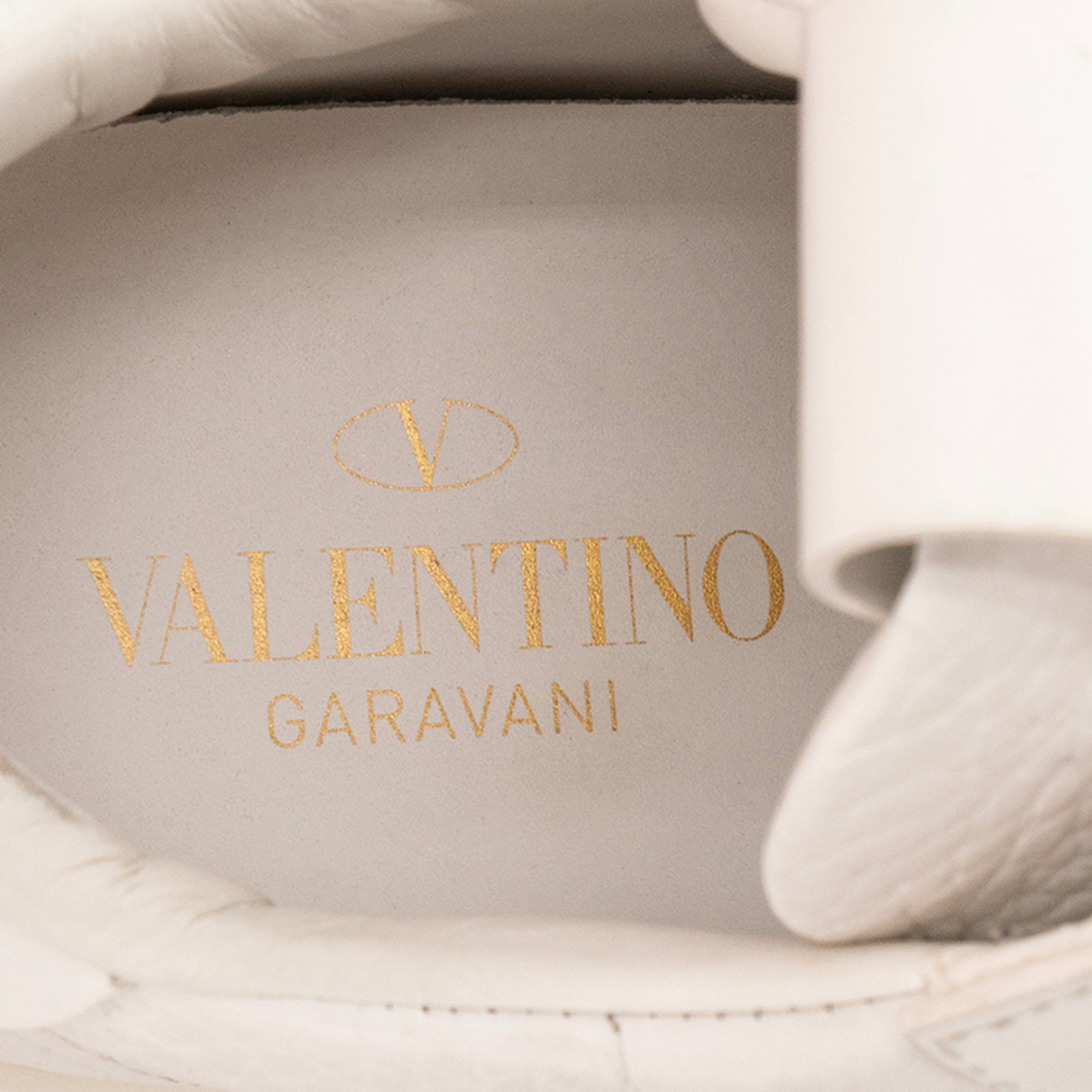 VALENTINO - Baskets VLTN Valentino en cuir lisse blanc (T36)