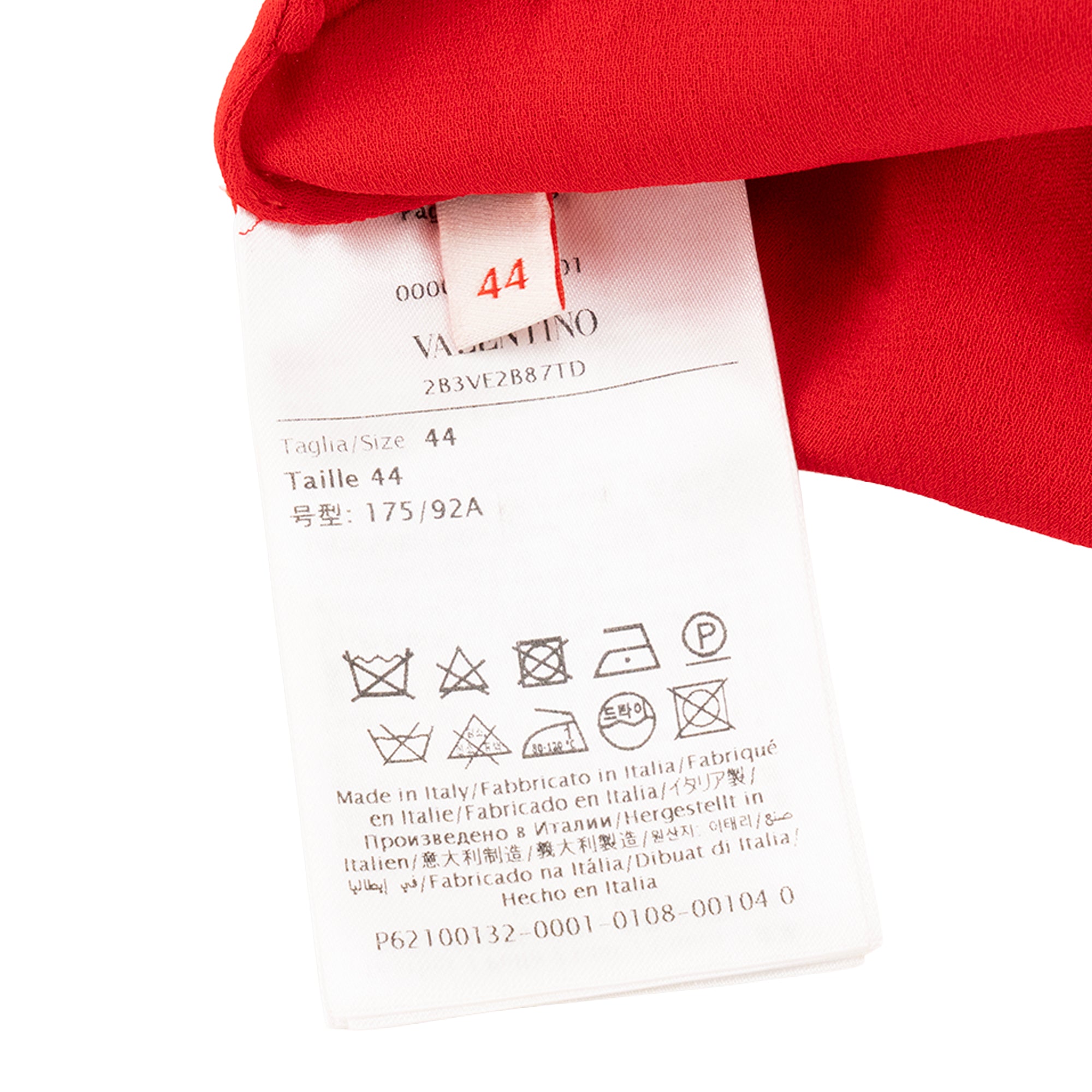 VALENTINO - Combinaison Valentino en soie et polyester rouges (T44)