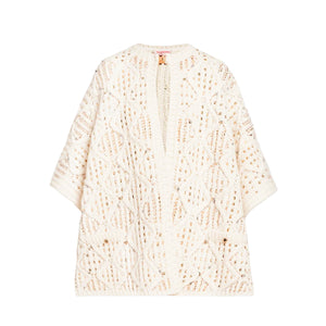 VALENTINO - Poncho Valentino en coton Blanc (XL)